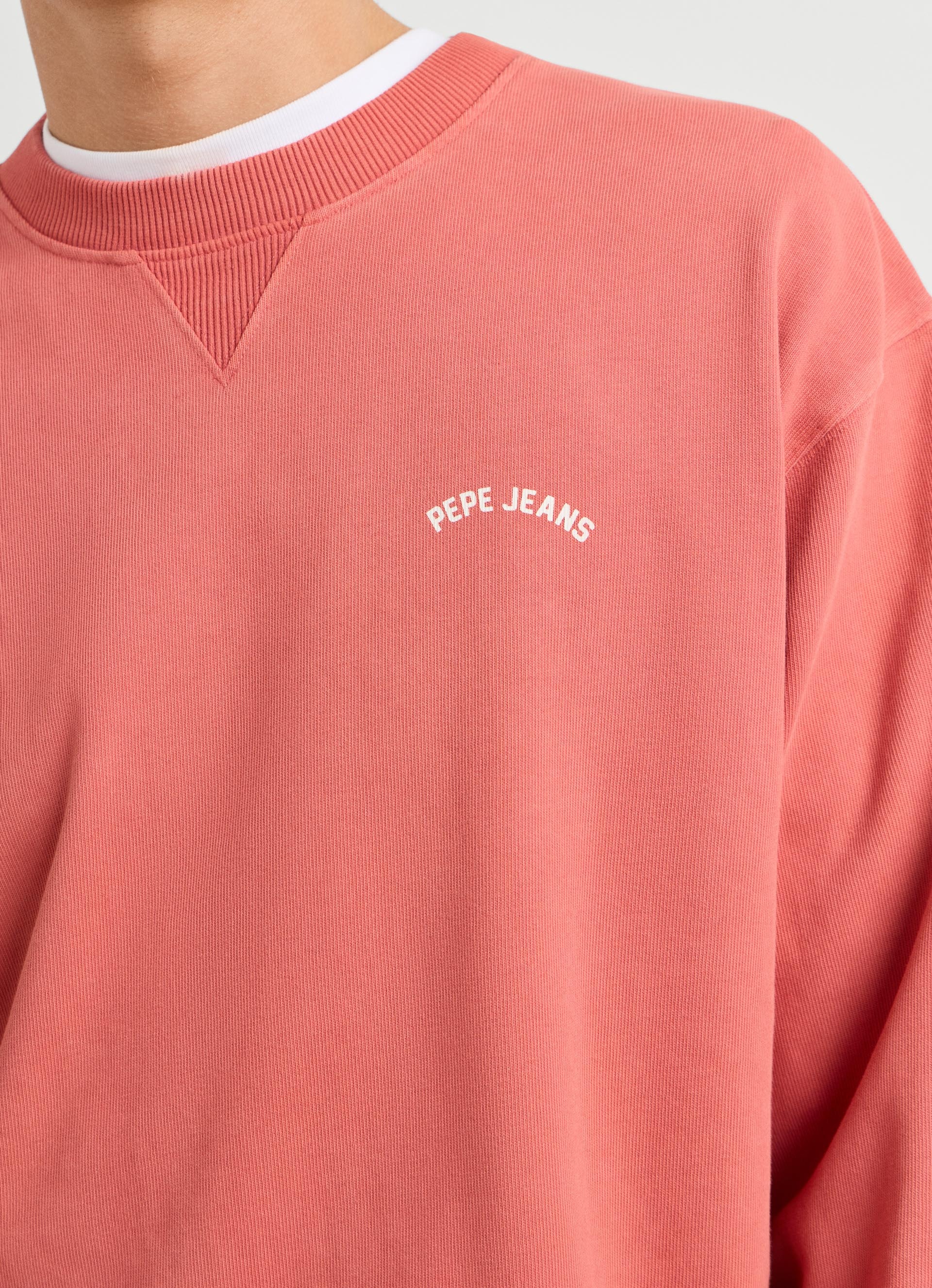 Pepe Jeans Sweatshirt »JOHN CREW«, mit Rippeinsatz am Rundhals, Logoschriftzug
