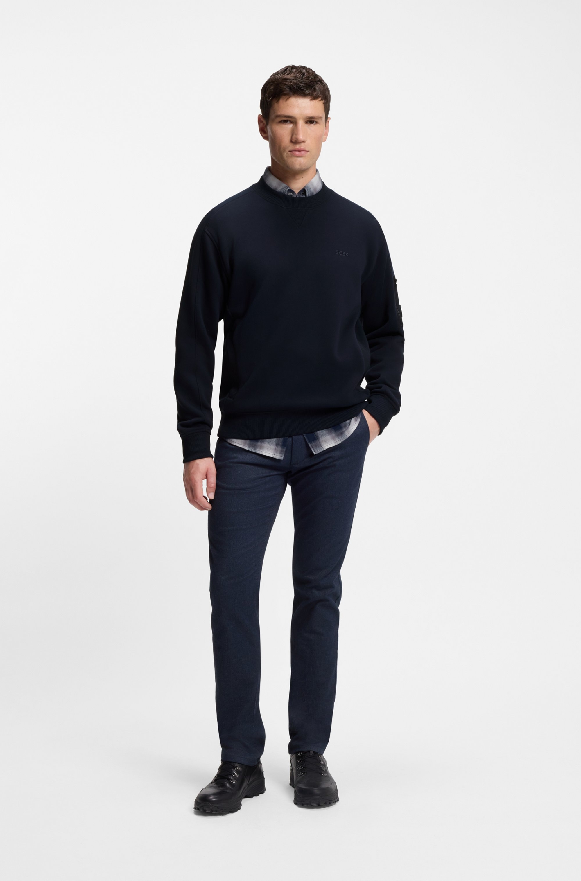 BOSS ORANGE Sweatshirt »We mixed« mit Ärmeltasche und Eingrifftaschen