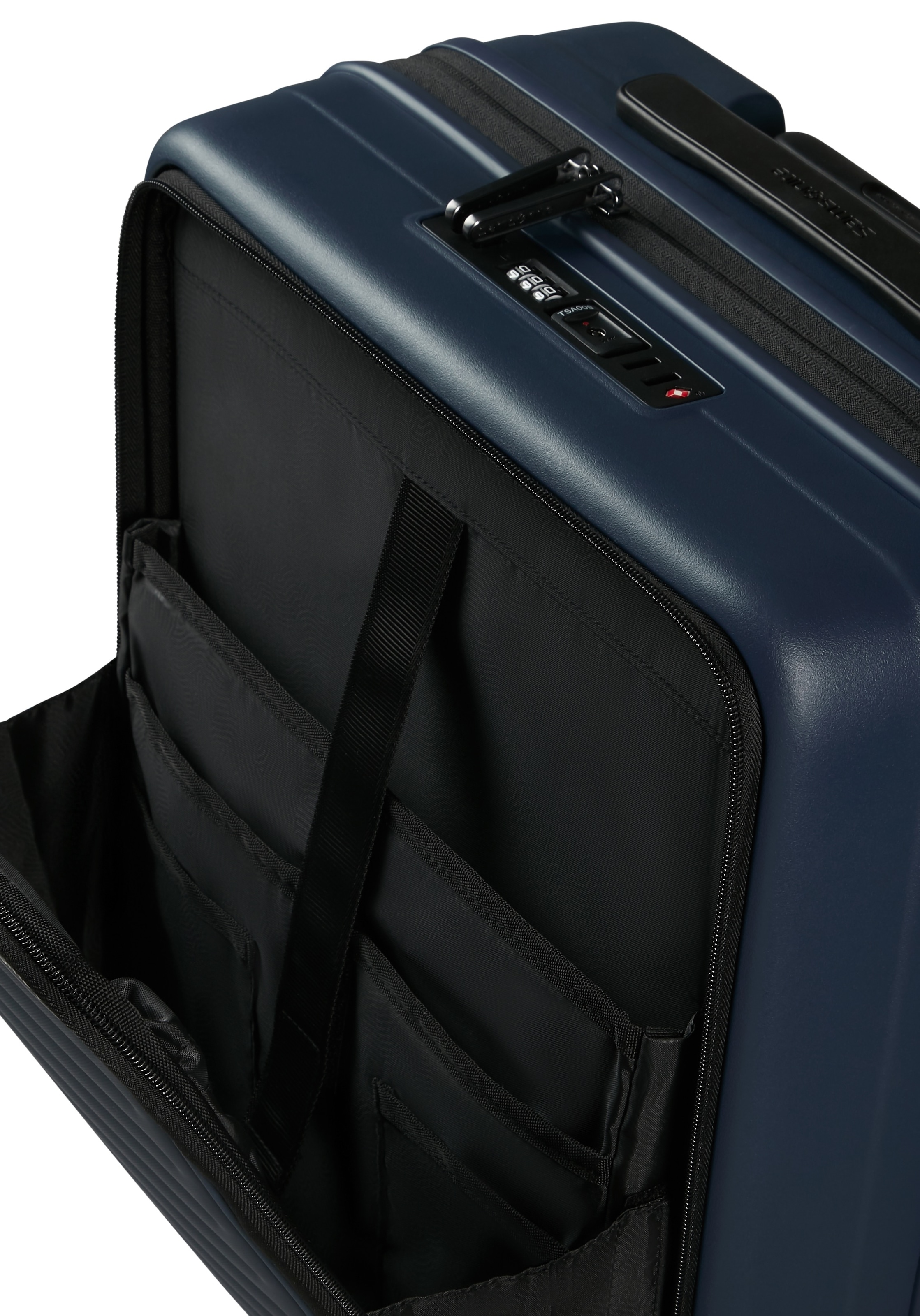 Samsonite Hartschalen-Trolley »RESTACKD 55 inkl. 2 Packtaschen«, 4 St. Rollen, Handgepäckkoffer mit TSA Schloss Volumenerweiterung