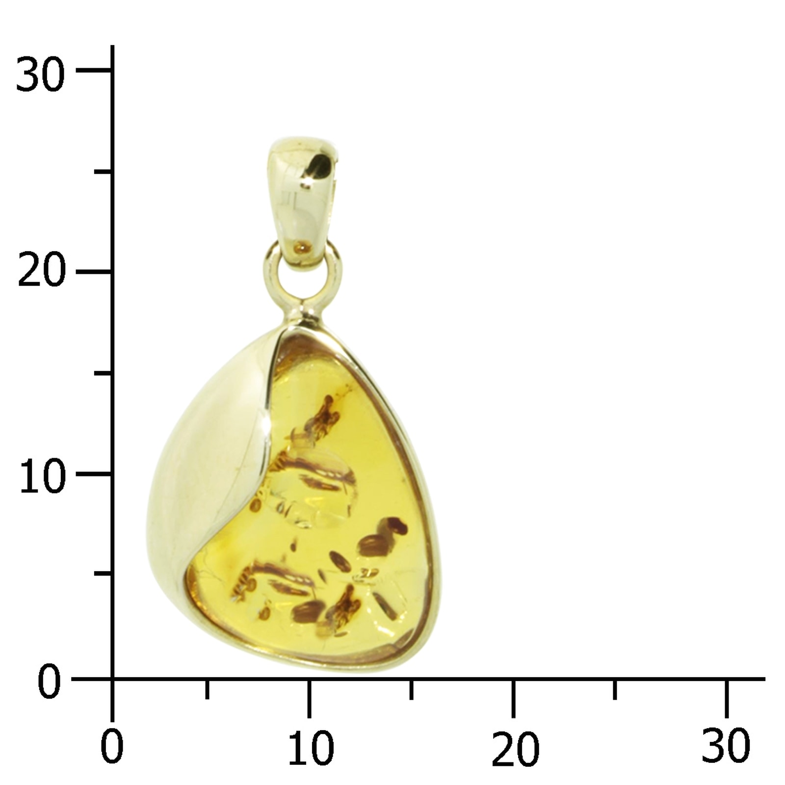 OSTSEE-SCHMUCK Kettenanhänger »- Jeska 28 mm - Gold 333/000 - Bernstein«