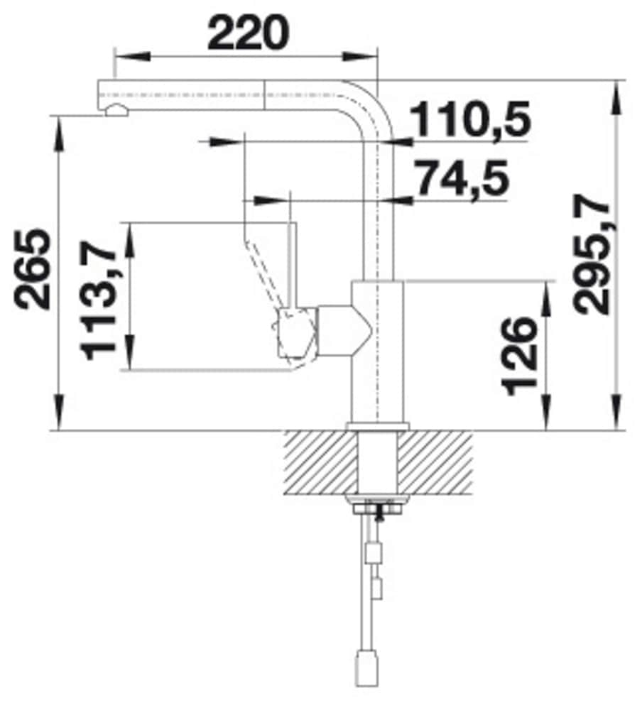 Blanco Küchenarmatur »LANORA-S« mit Ausziehbrause