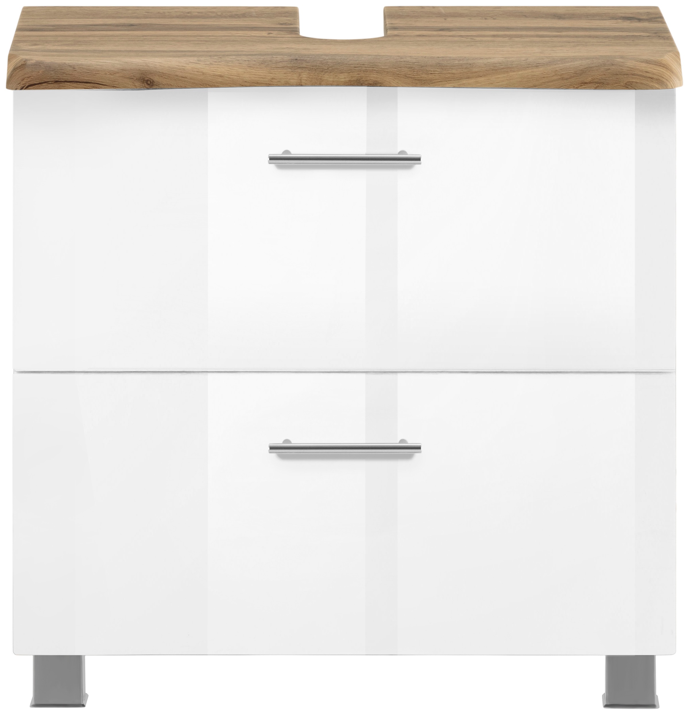 welltime Badmöbel-Set »"Trento", Badezimmer-Set, Hängeschrank, Unterschrank, Midischrank«, (5 St.), Waschbeckenunterschrank, Spiegelschrank inkl. Aufbauleuchte