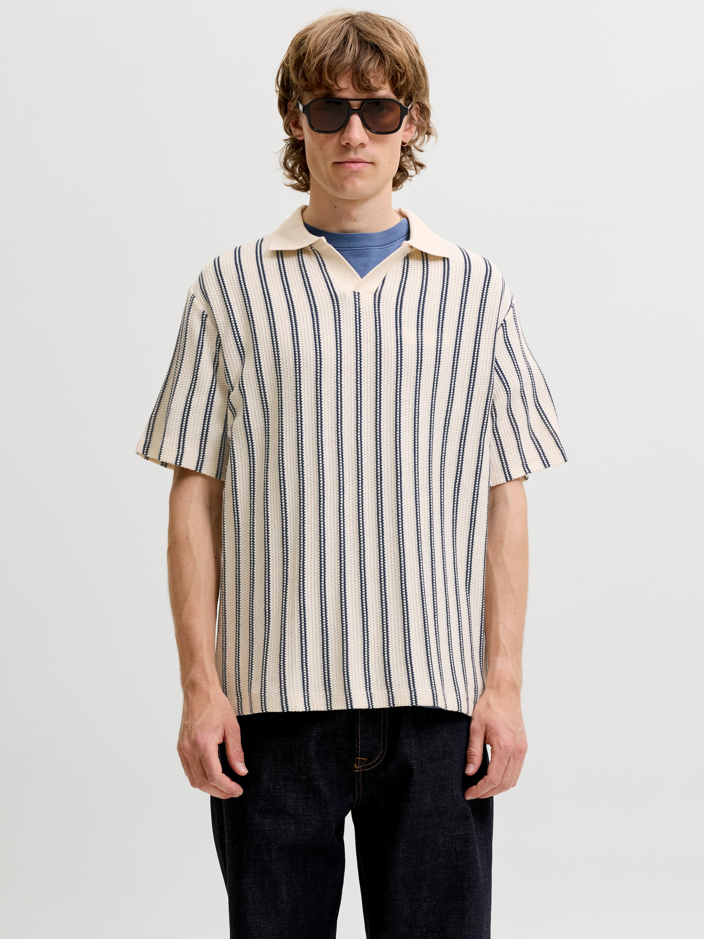 Jack & Jones Poloshirt »JPRBLUHARRY SS SPLIT NECK POLO SN« Baumwollmischung, regular fit