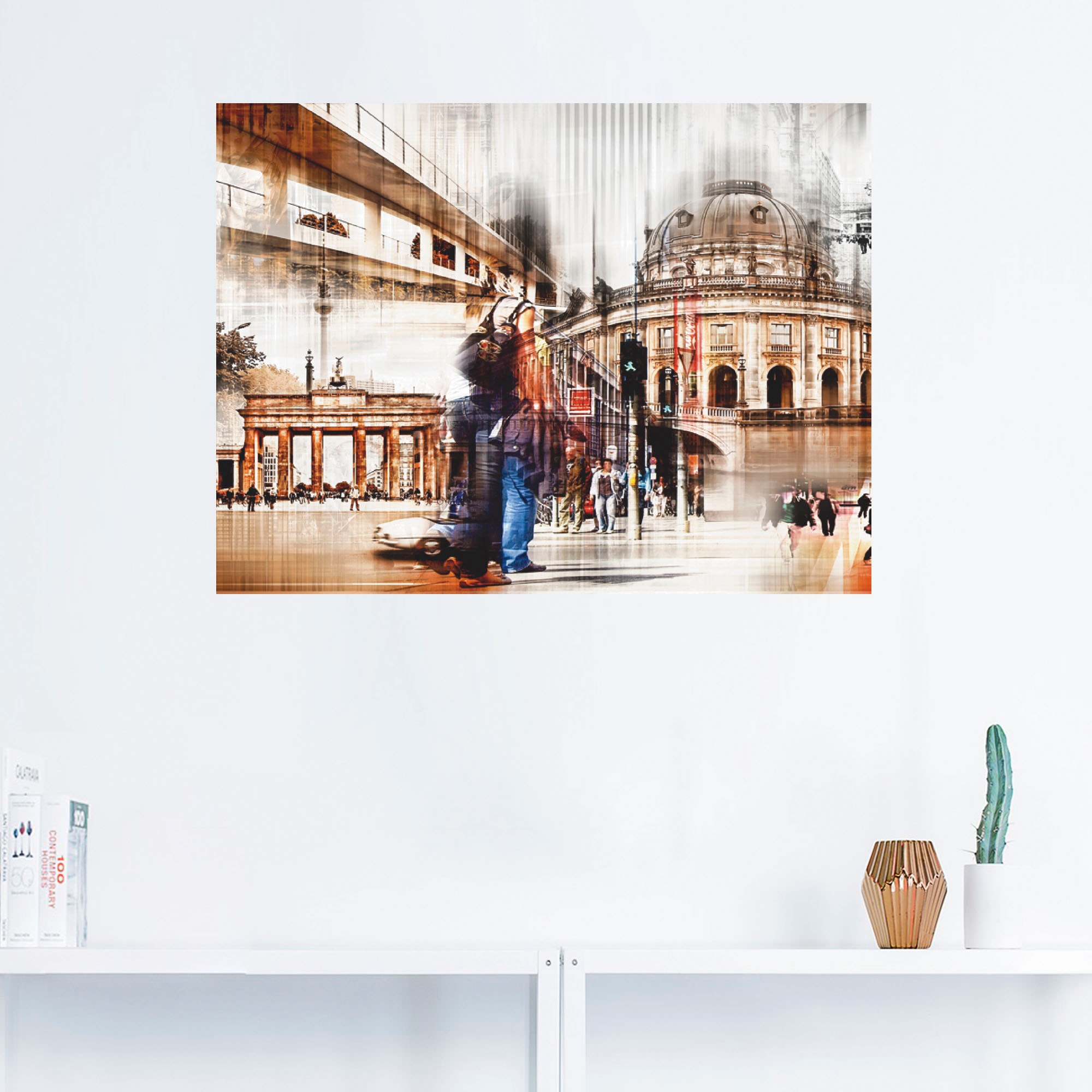 Artland Wandbild »Berlin Skyline Collage II«, Gebäude, (1 St.), als Leinwandbild, Wandaufkleber oder Poster in versch. Größen