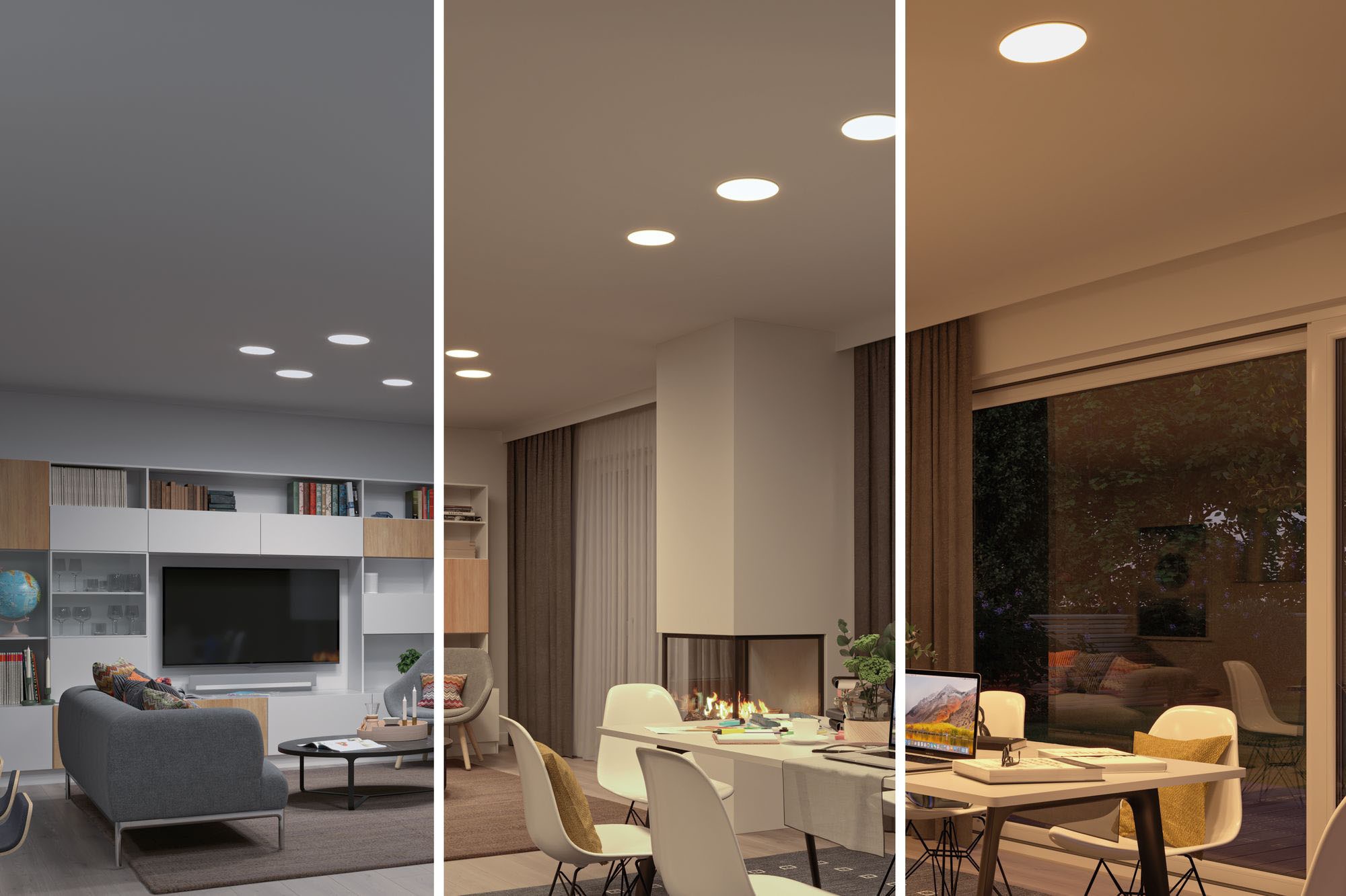 Paulmann LED Bad-Einbauleuchte »Veluna«, Schutzart IP44, 3 Lichtstimmungen möglich, Ø 18,5 cm, inkl. LED Leuchtmittel