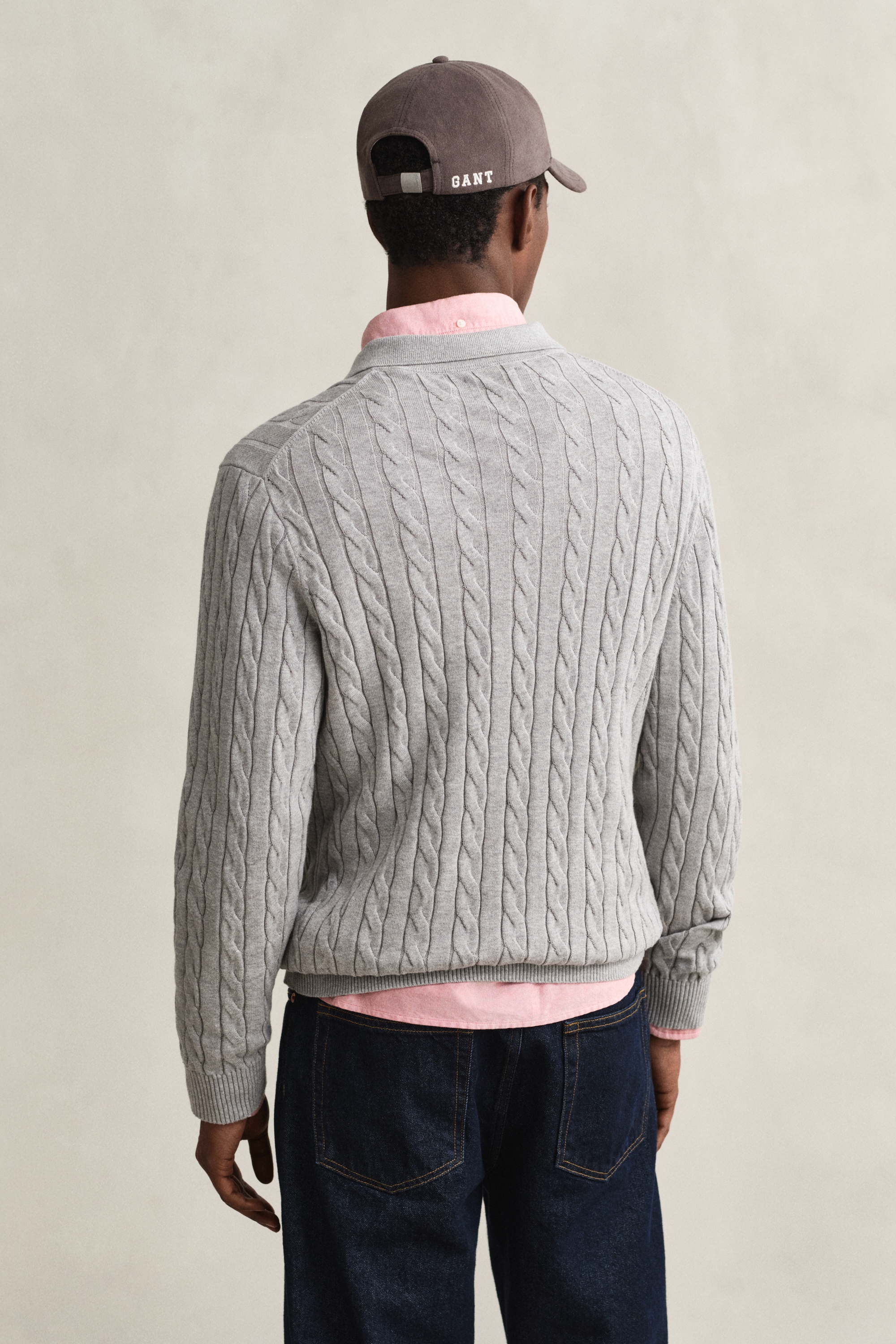 Gant Polokragenpullover »COTTON CABLE POLO« Regular fit mit Polokragen