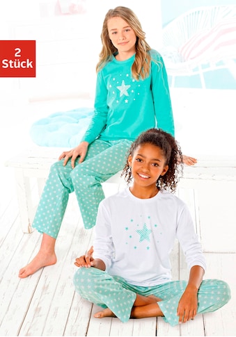 Pyjama, (Set, 4 tlg., 2 Stück)