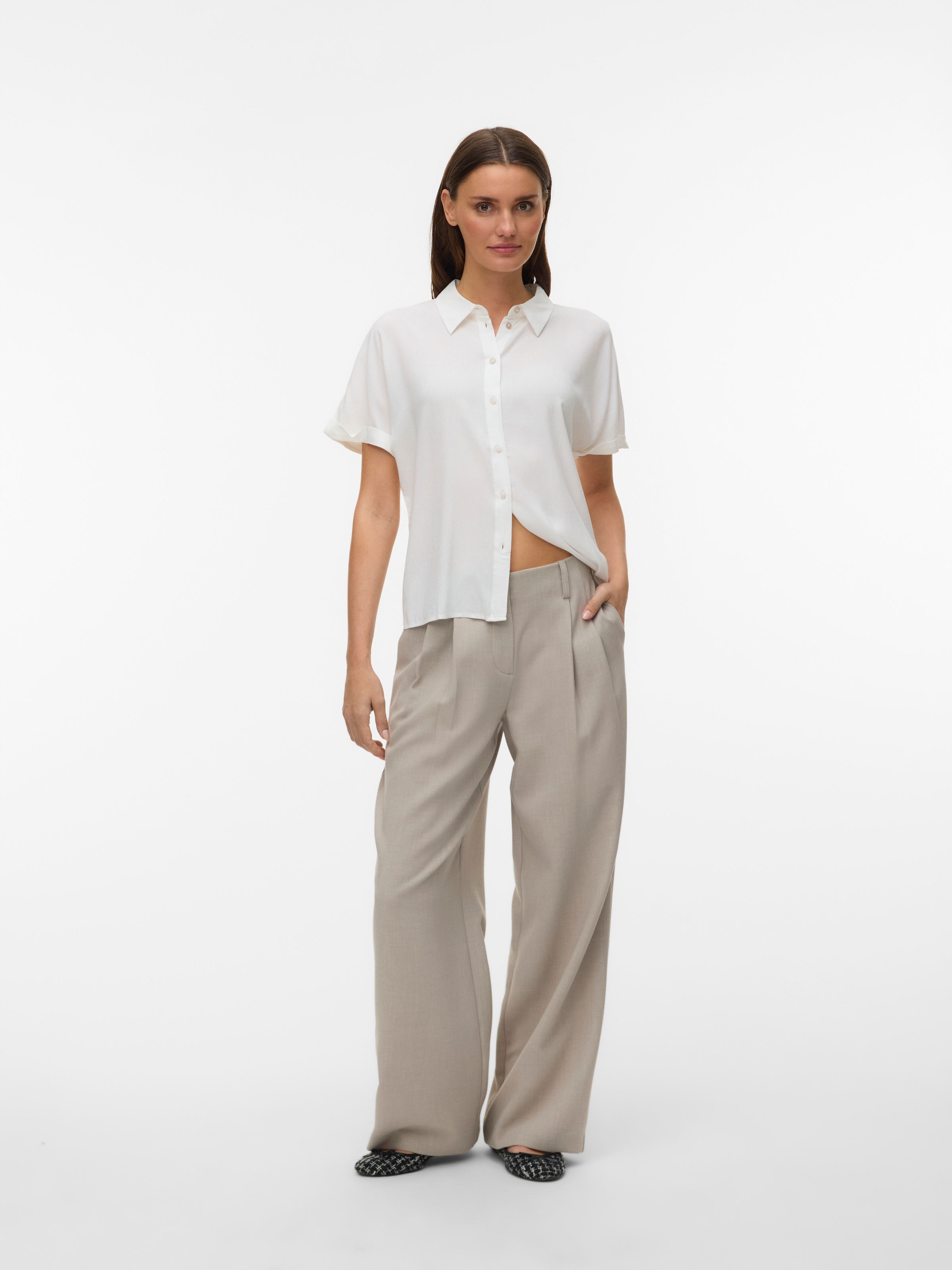 Vero Moda Kurzarmbluse »VMALICE SS SHIRT WVN NOOS« Viskose