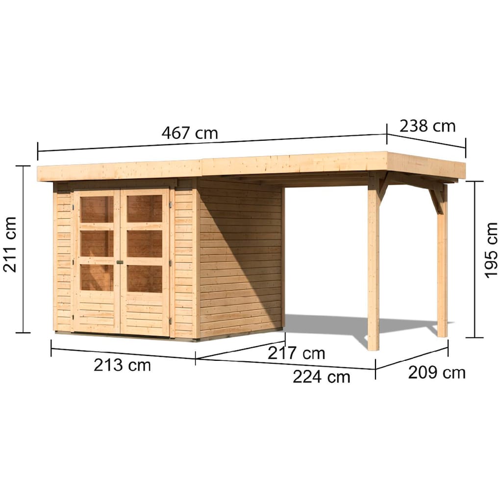 Karibu Gartenhaus »Arnis«, (Set)