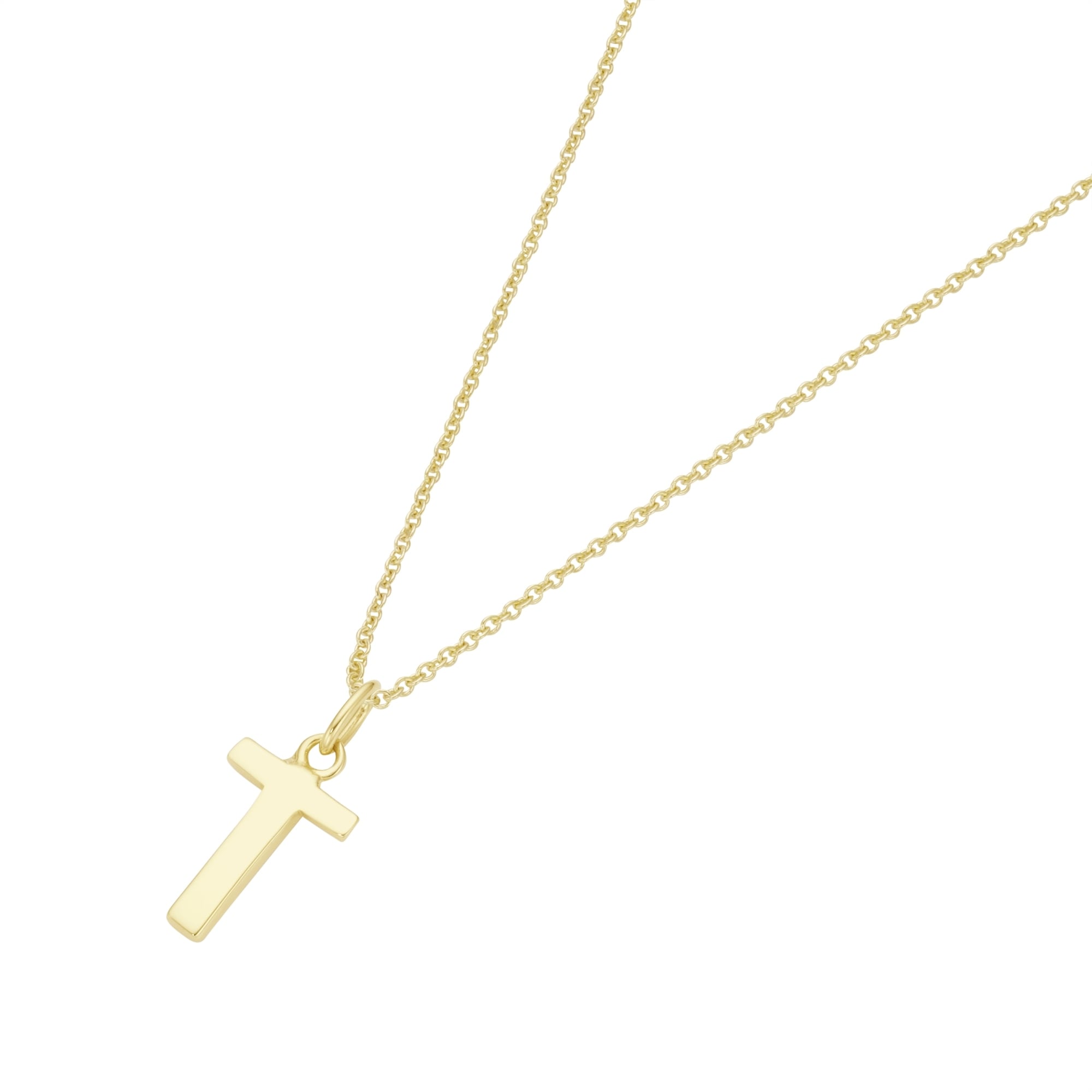 Luigi Merano Kette mit Anhänger »Kette Anhänger Buchstabe T, Gold 585«