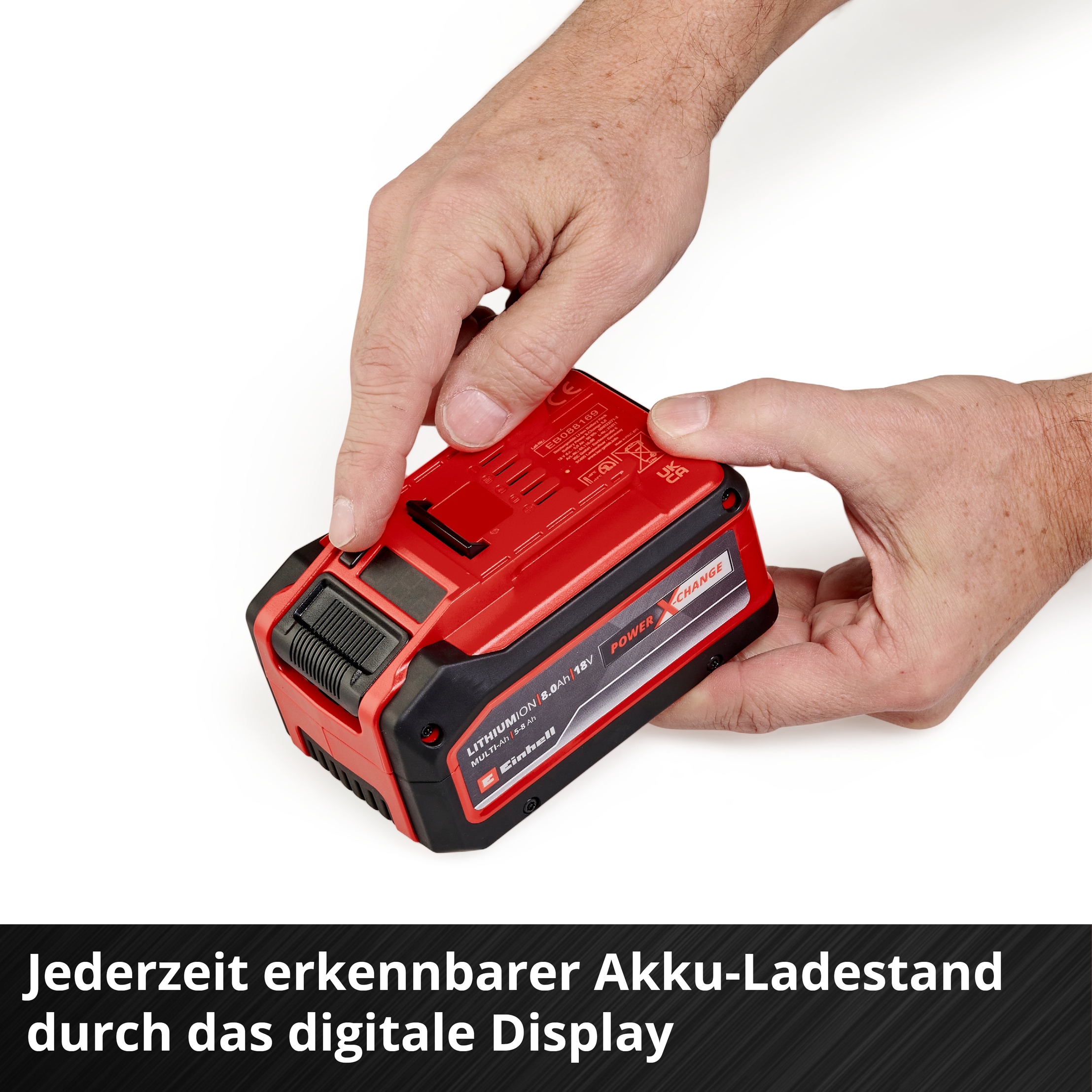Einhell Akku »PXC+ 18V 5-8Ah MULTI«, 8000 mAh, 18,0 V, Griffmulde