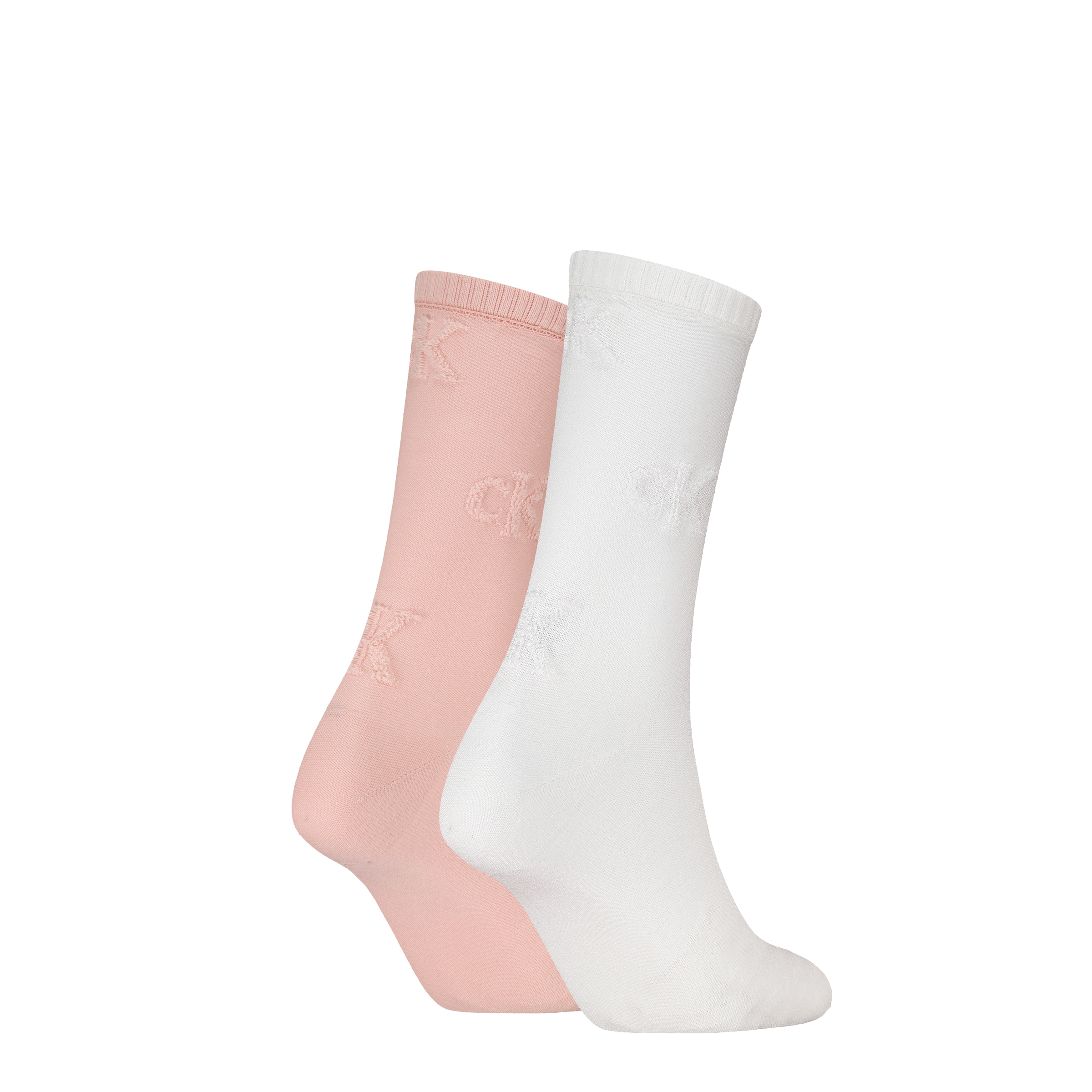 Calvin Klein Jeans Socken »CKJ WOMEN SOCK 2P AO TERRY LOGO ECOMM«, (2 Paar), mit dezenter Allover-Stickerei