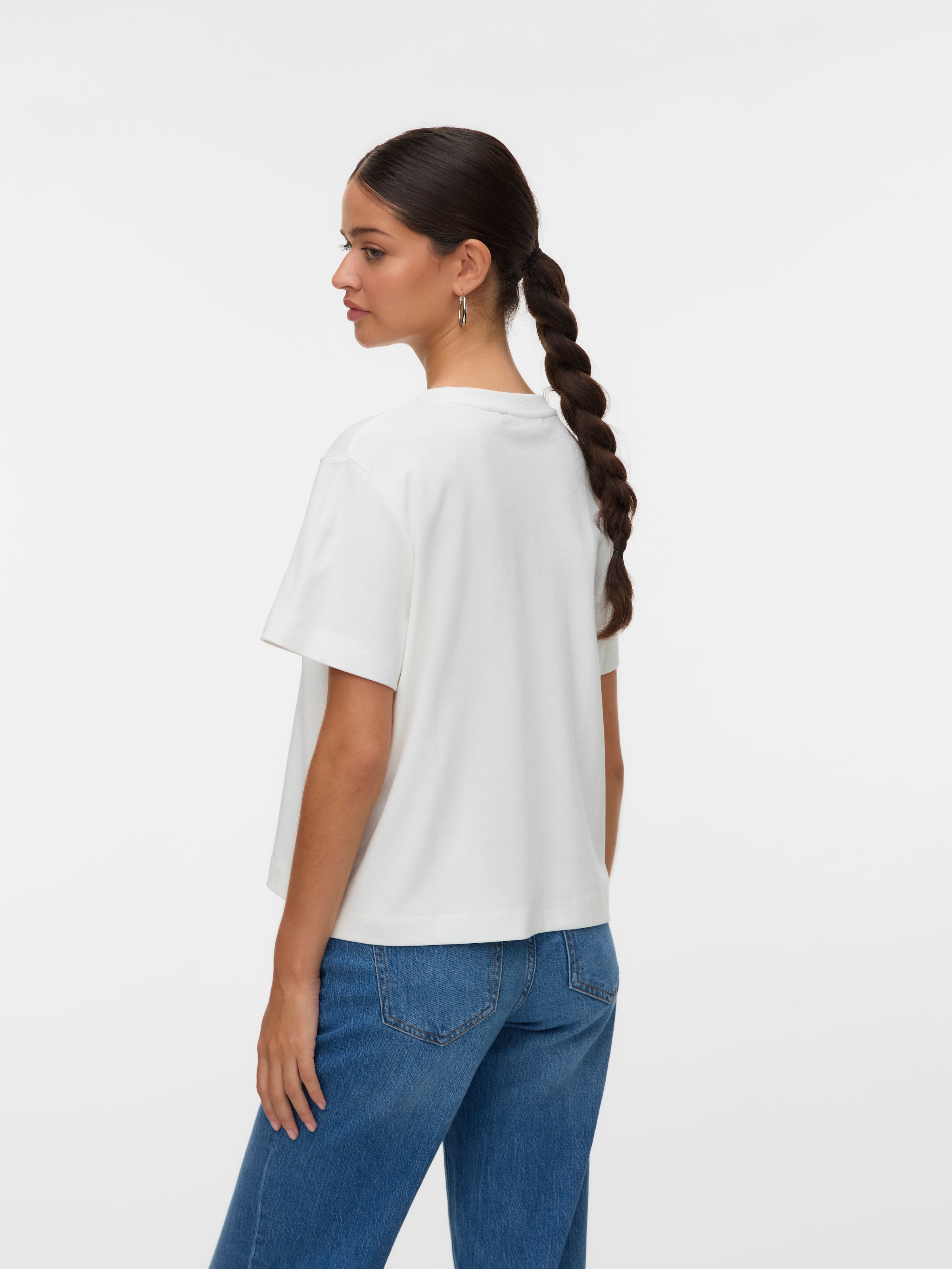 Vero Moda Kurzarmshirt »VMSARA METTE SS TOP BOX JRS GA NOOS« Baumwolle, regular fit