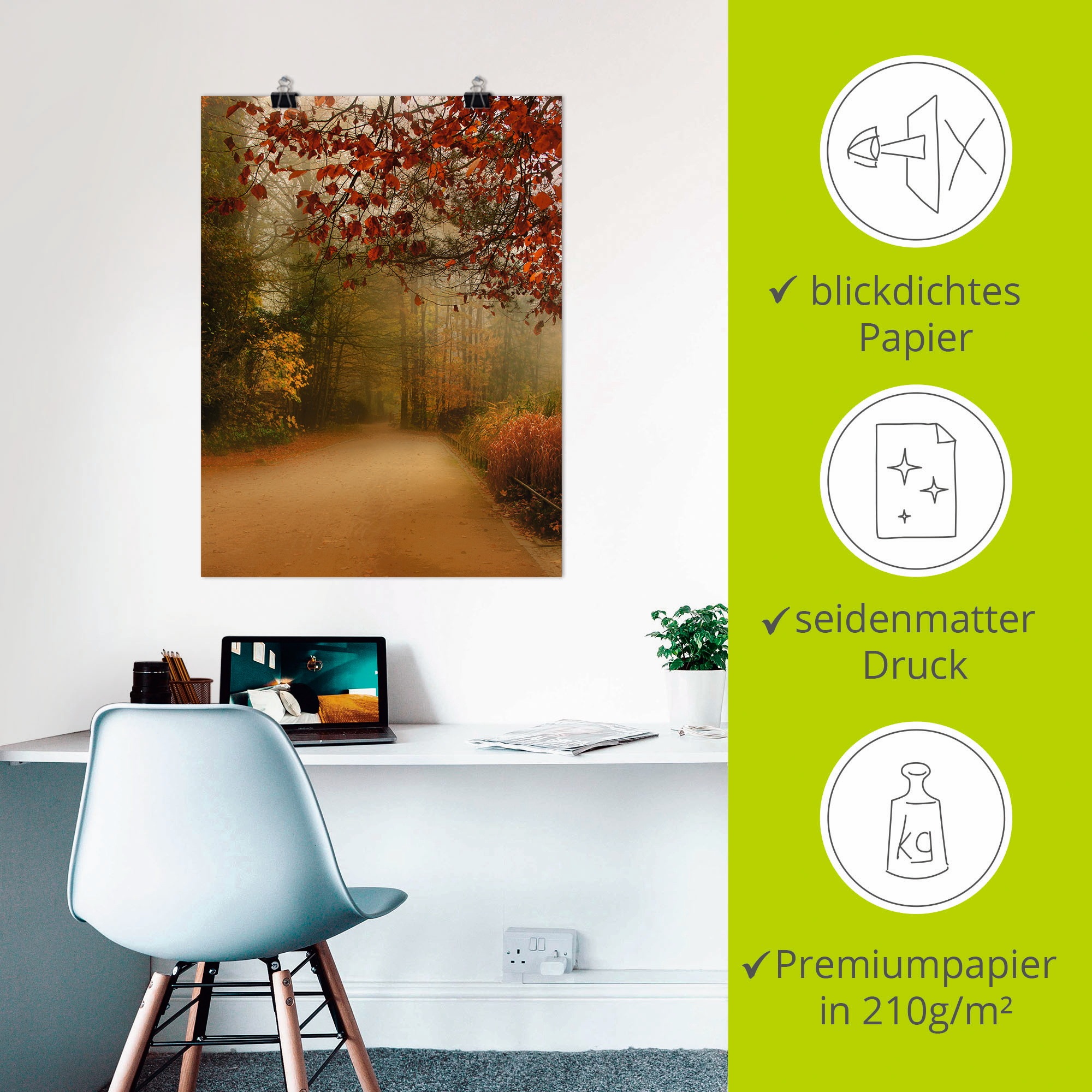 Artland Poster »Herbst im Park« Vier Jahreszeiten 1 Stk. tlg. ohne Rahmen