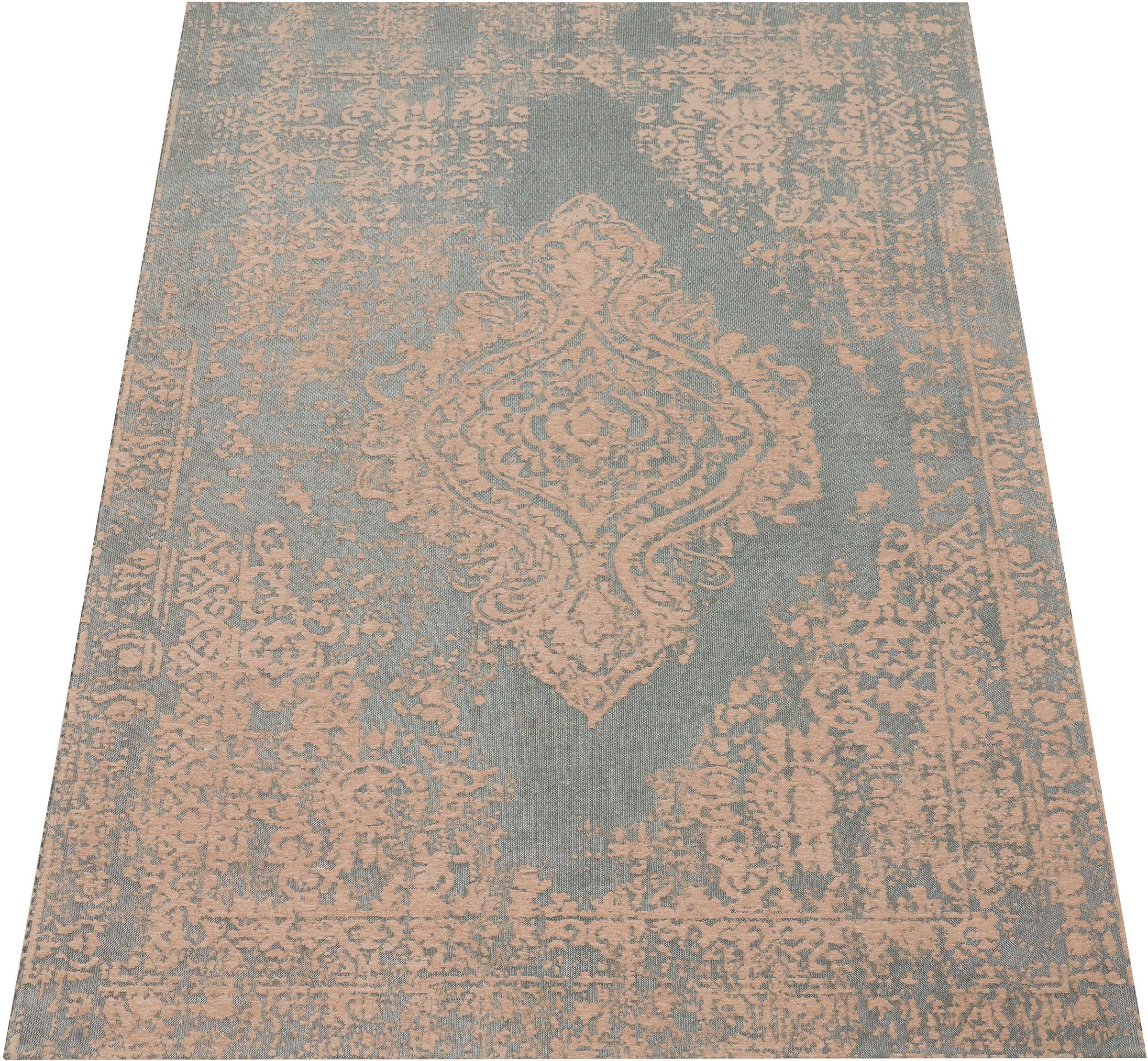 Paco Home Teppich »Mariba 200«, rechteckig, 13 mm Höhe, Kurzflor, meliert, Orient-Optik, Hoch-Tief Effekt, Wohnzimmer