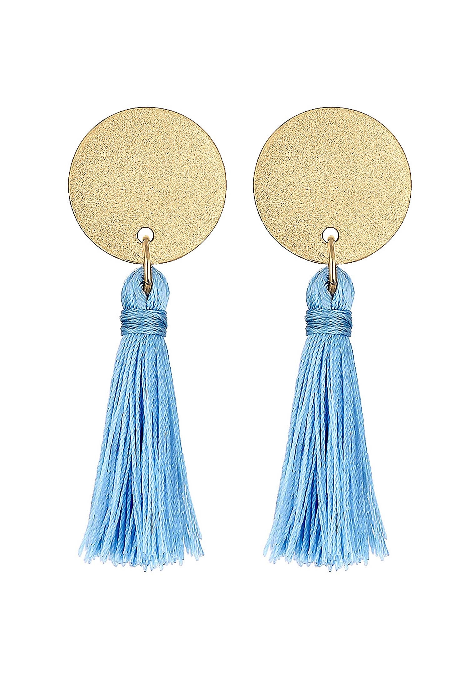 Elli Paar Ohrstecker »Ohrringe Hänger Kreis Boho Tassel Trend Matt 925 Silber«