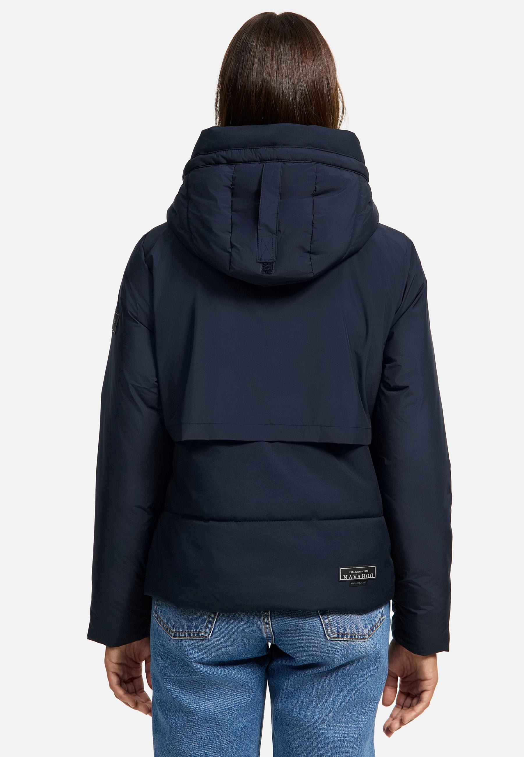 Navahoo Steppjacke »Steppjacke Liebesküken XIV«, mit Kapuze, modische Damen Winterjacke mit Fleece-Innenfutter