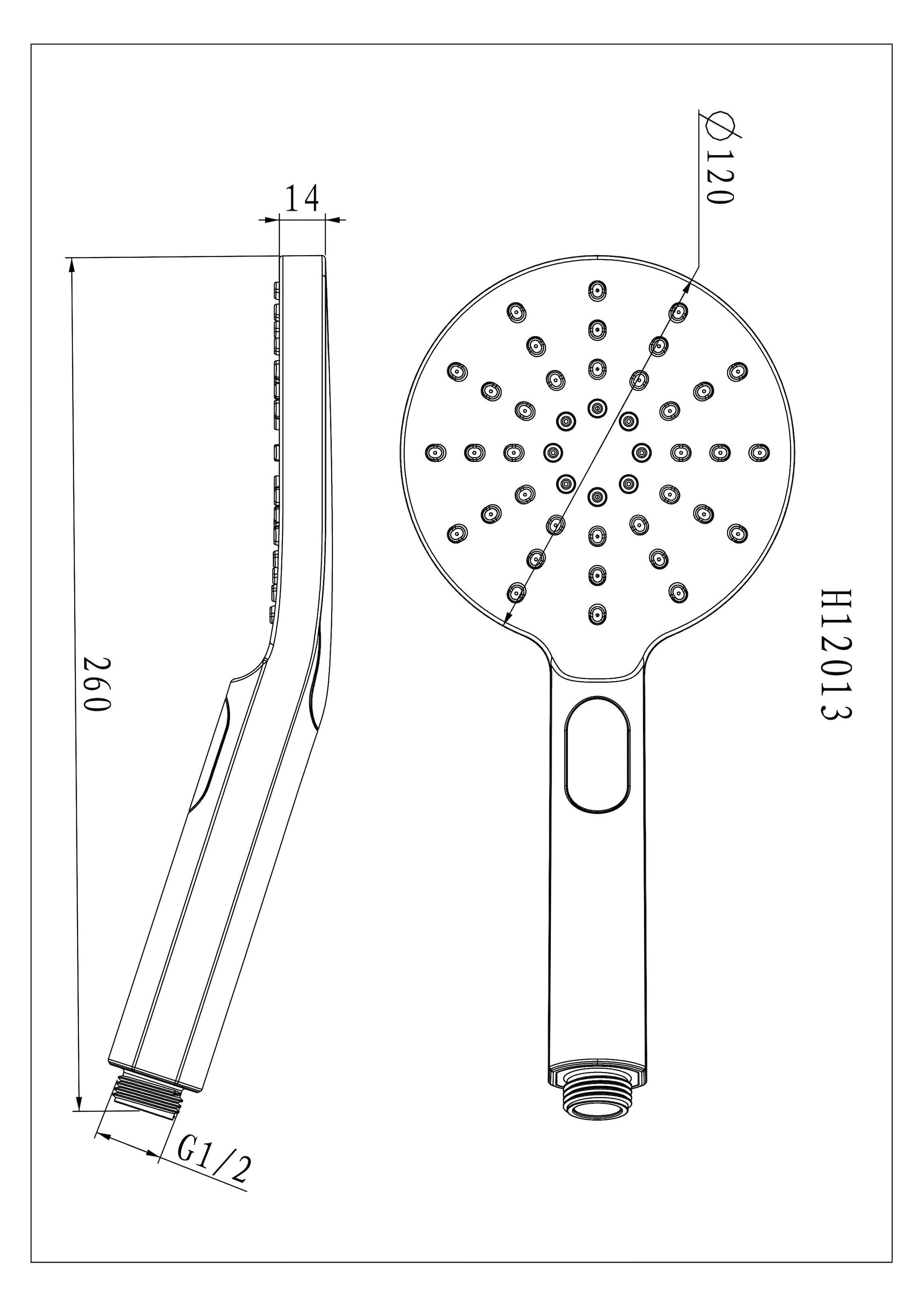 Marwell Handbrause »Silver Rainstar« 3 verschiedenen Strahlarten, verchromt