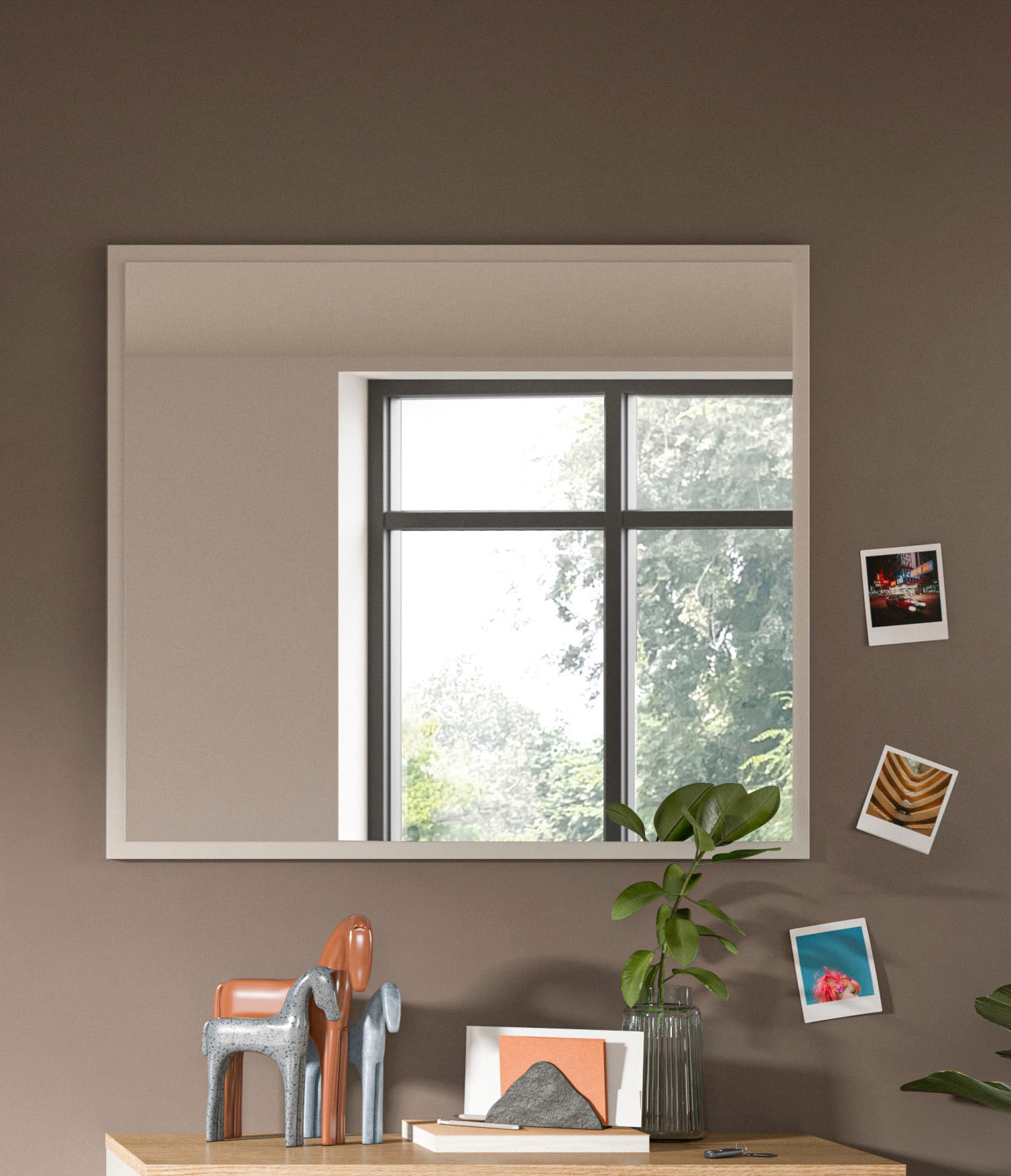 INOSIGN Garderobenspiegel »EDIL, 80 x 70 cm, große Spiegelfläche« Spiegel, Spiegelpaneel, Flurspiegel, Wandspiegel, Dielenspiegel