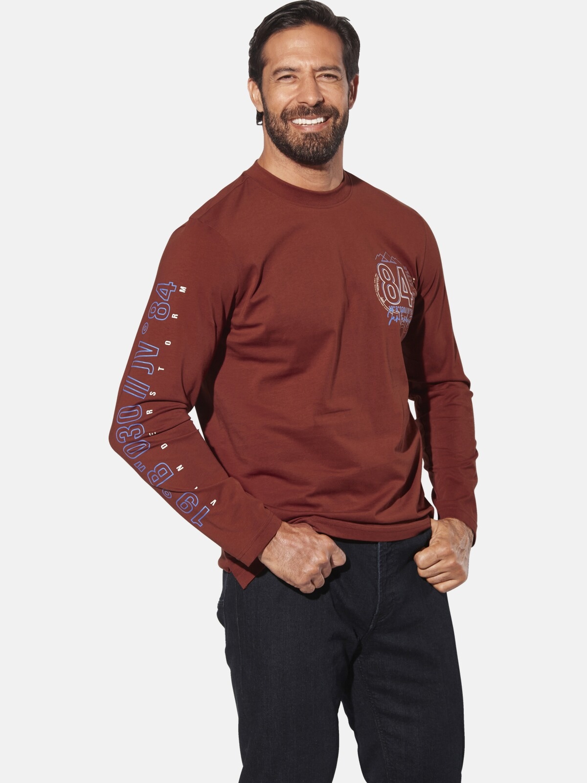 Jan Vanderstorm Langarm-Poloshirt »3er Pack Langarmshirt NORGARD«