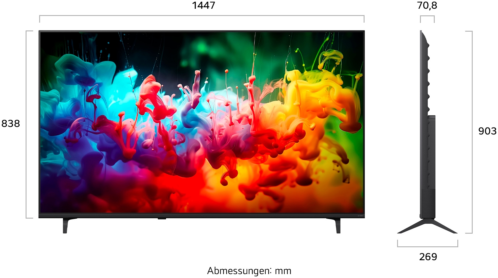 LG QNED-Fernseher »65QNED71B6B« 164 cm/65 ″ Smart-TV