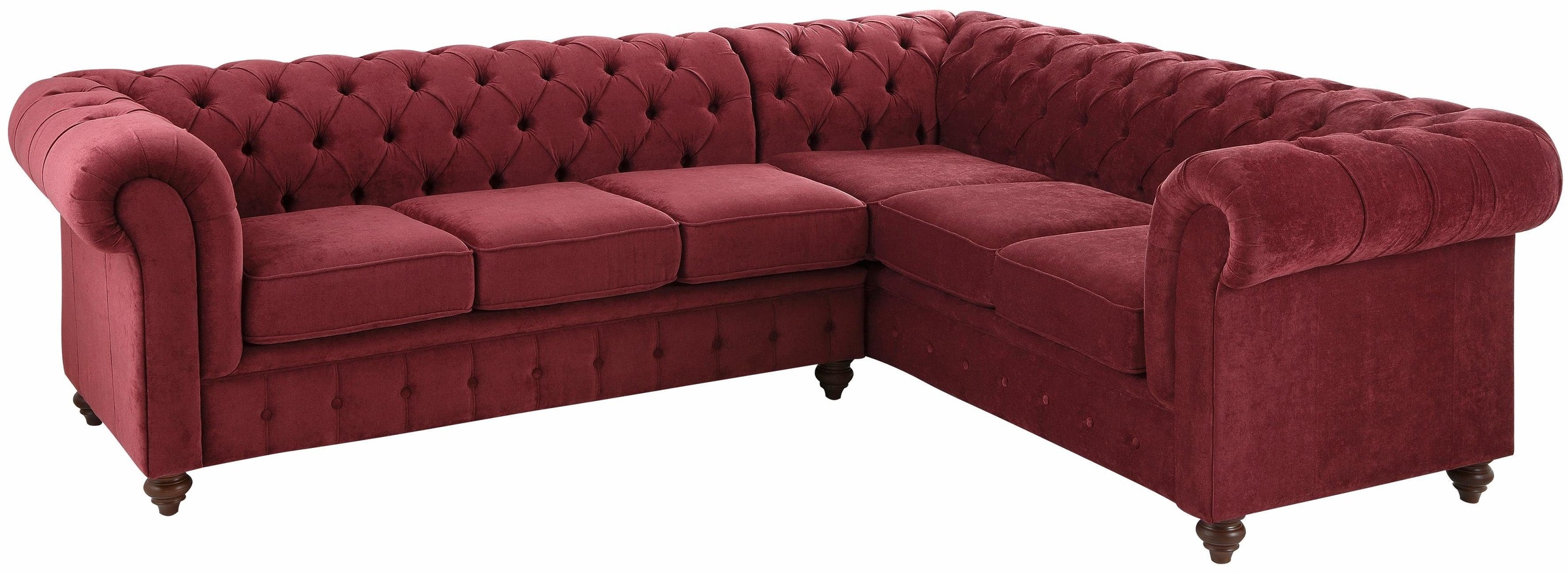 Home affaire Chesterfield-Sofa »Chesterfield Ecksofa, auch in Leder L-Form«, hochwertige Knopfheftung, langer Schenkel links oder rechts wählbar