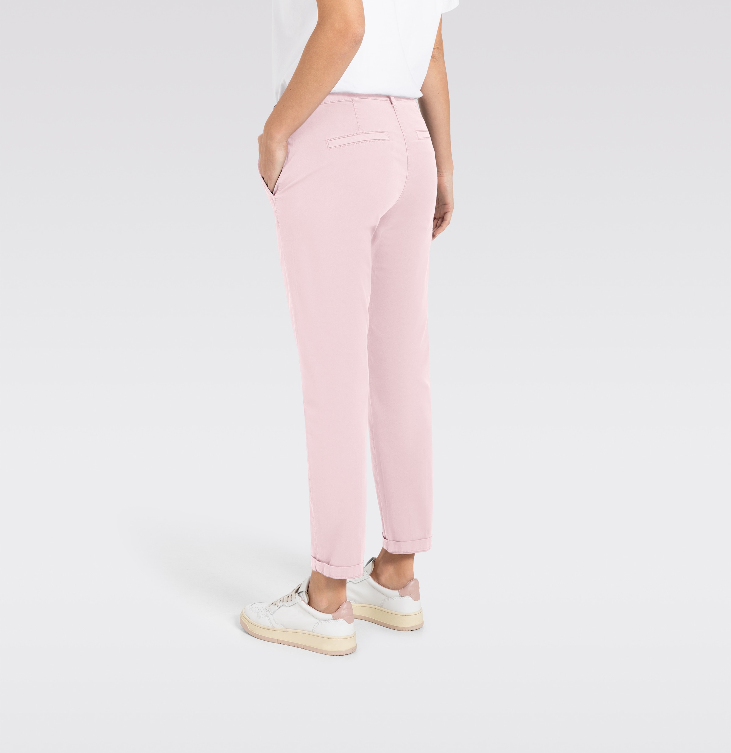 MAC Chinohose »CHINO turn up«, mit dezentem Glanz, elegant und sportiv zugleich