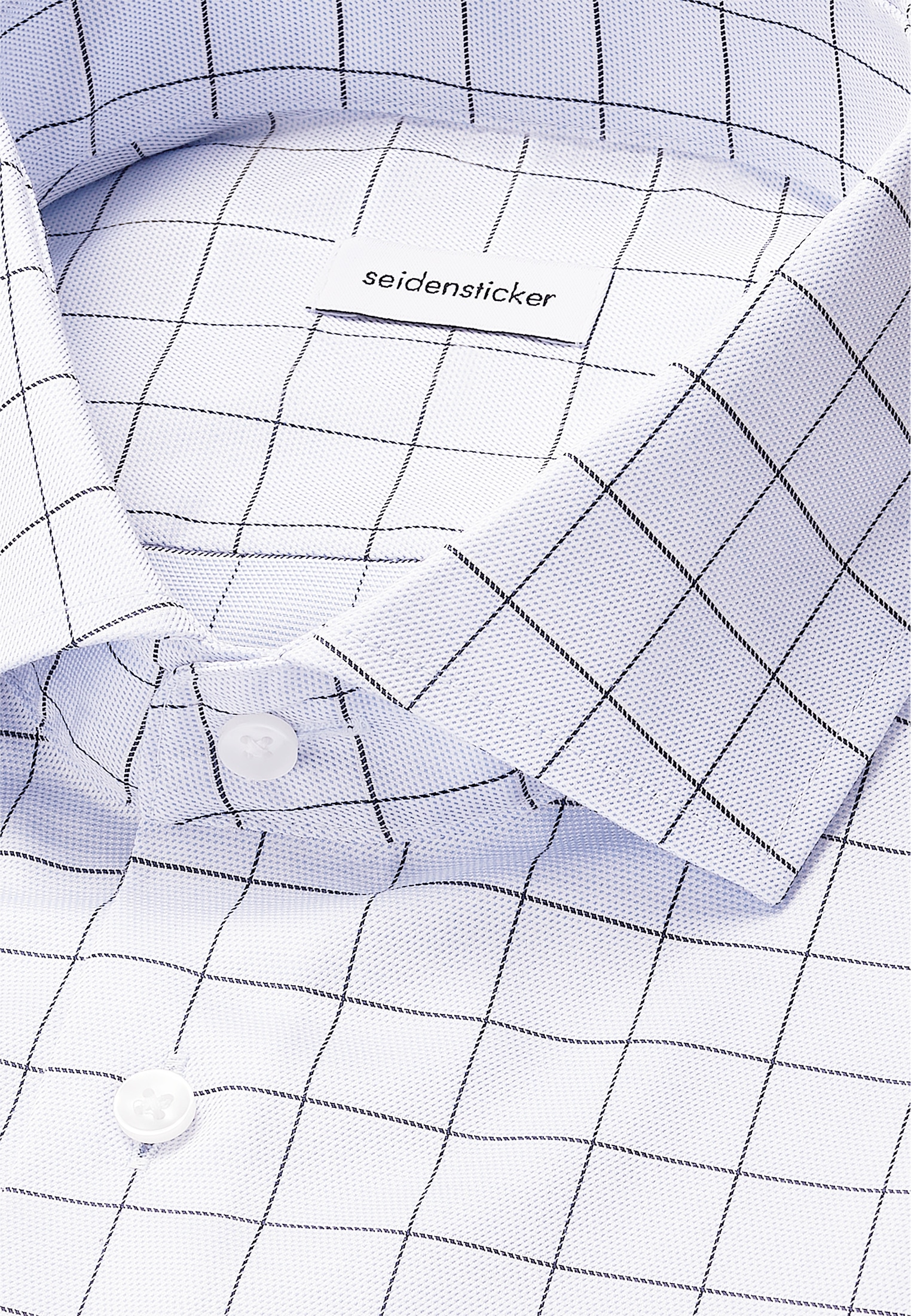 seidensticker Businesshemd »Schwarze Rose« Slim 1/1 Kentkragen Karo