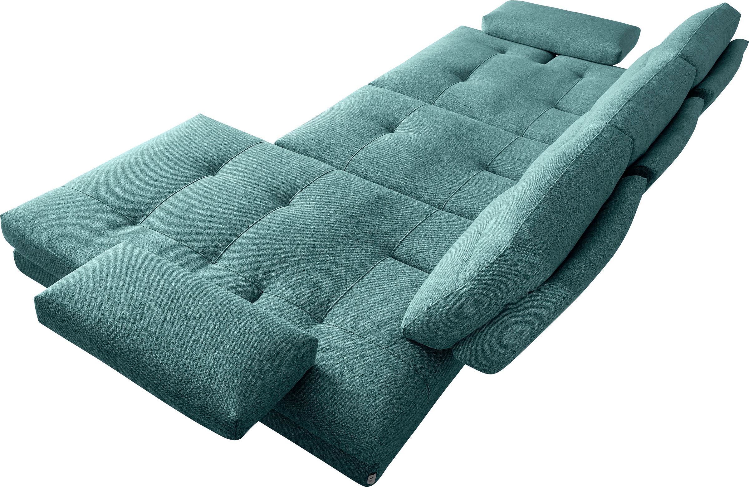 CALIA ITALIA Ecksofa »Toby Wing, L-Form, Designsofa mit sensationellem Sitzkomfort«, inklusive Sitztiefenverstellung, Füße in chrom glänzend