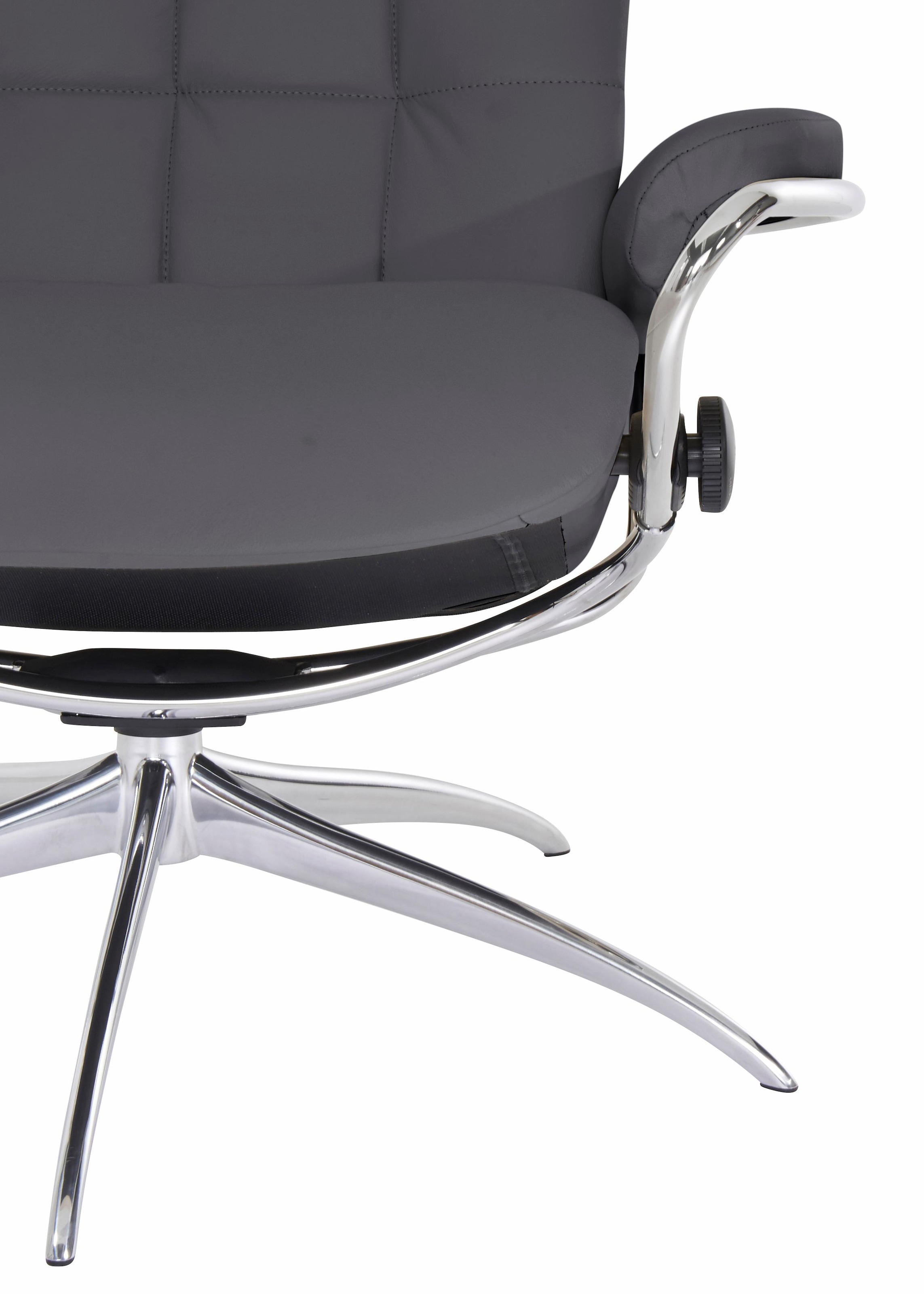 Stressless® Relaxsessel »London« Set, Relaxsessel mit Hocker,  mit Hocker, High Back, mit Star Base, Gestell Chrom