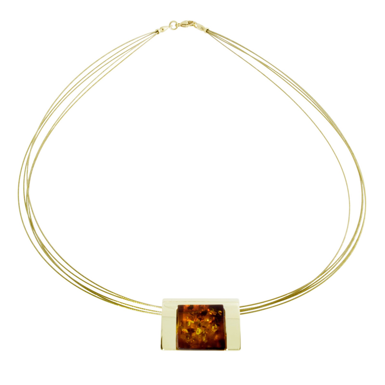 OSTSEE-SCHMUCK Kette mit Anhänger »- Gleiter-Urte - Gold 333/000 - Bernstein«