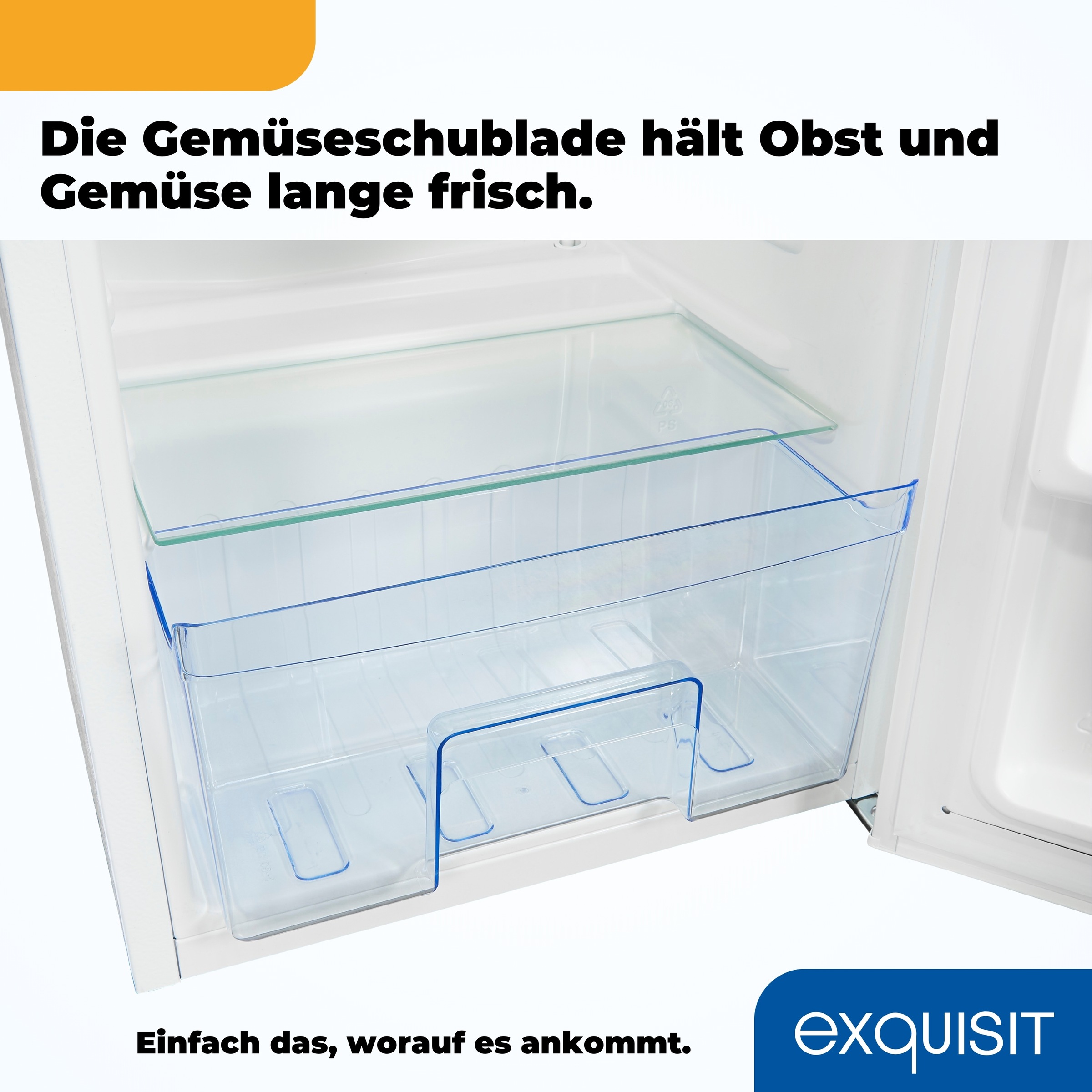 exquisit Vollraumkühlschrank »KS85-V-0O91E weiss«, 76 L Volumen