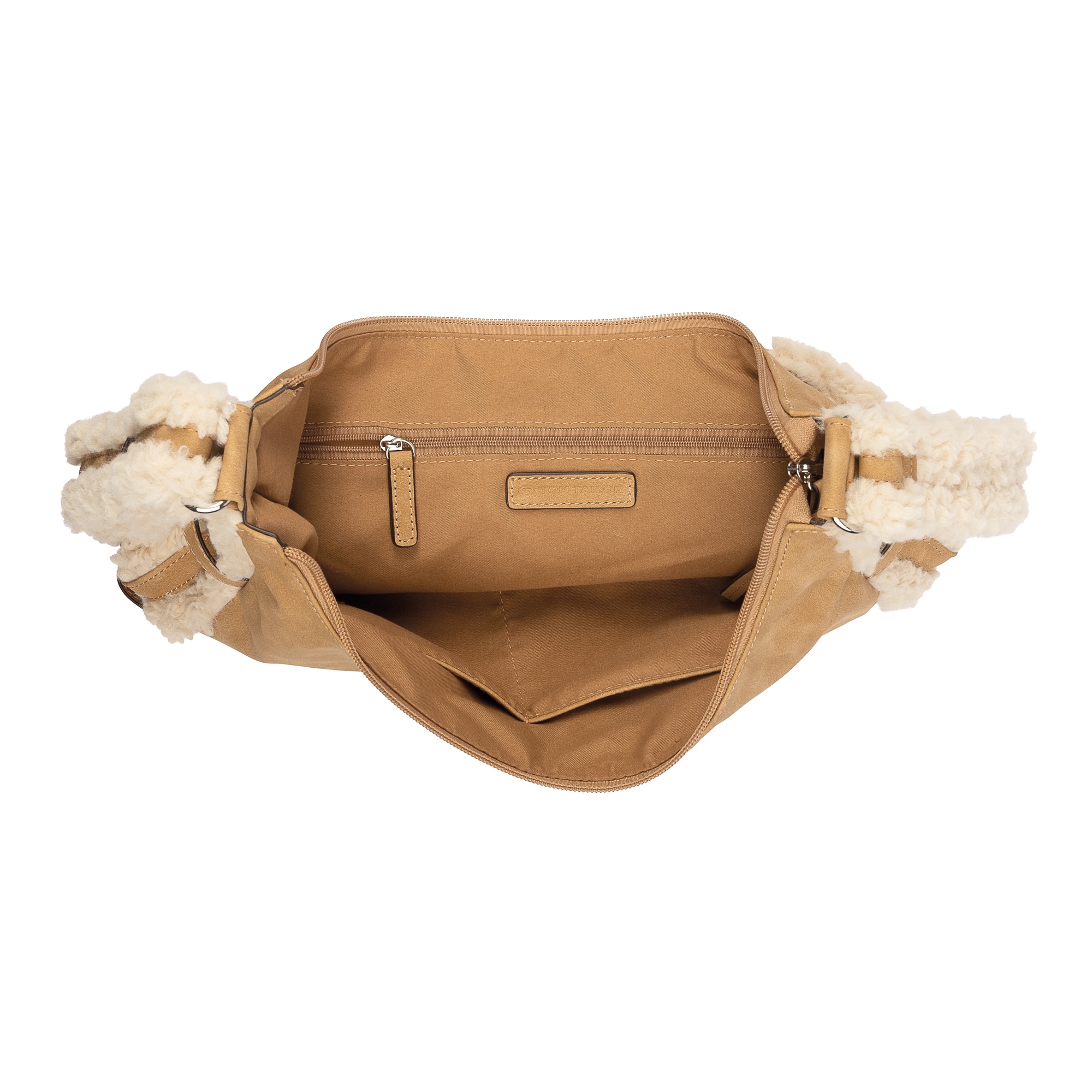TOM TAILOR Umhängetasche »Neela« Damen Schlutertasche mit kuscheligem Fellimitat am Schulterriemen