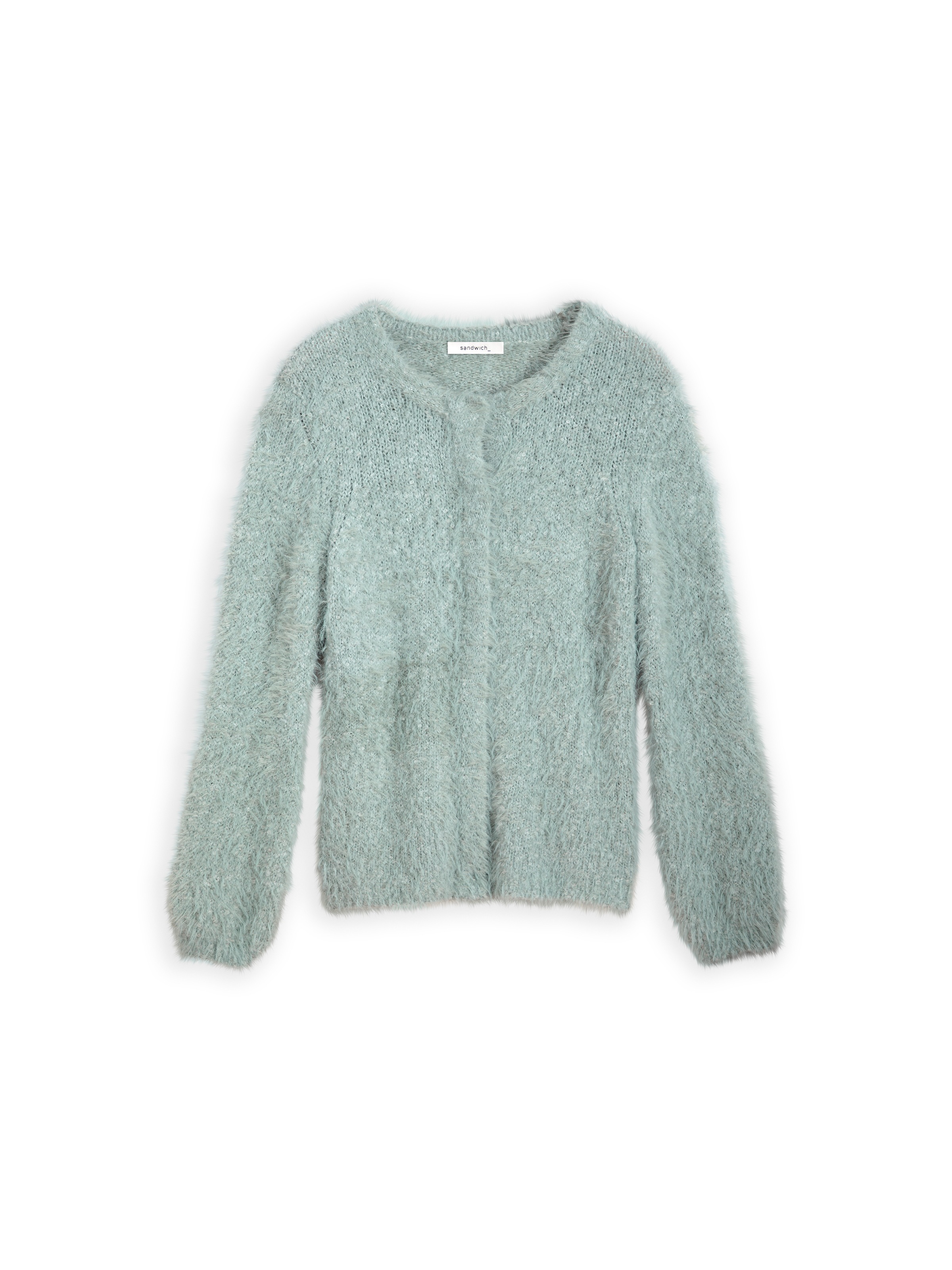 Sandwich Wollpullover, mit Knopfverschluss