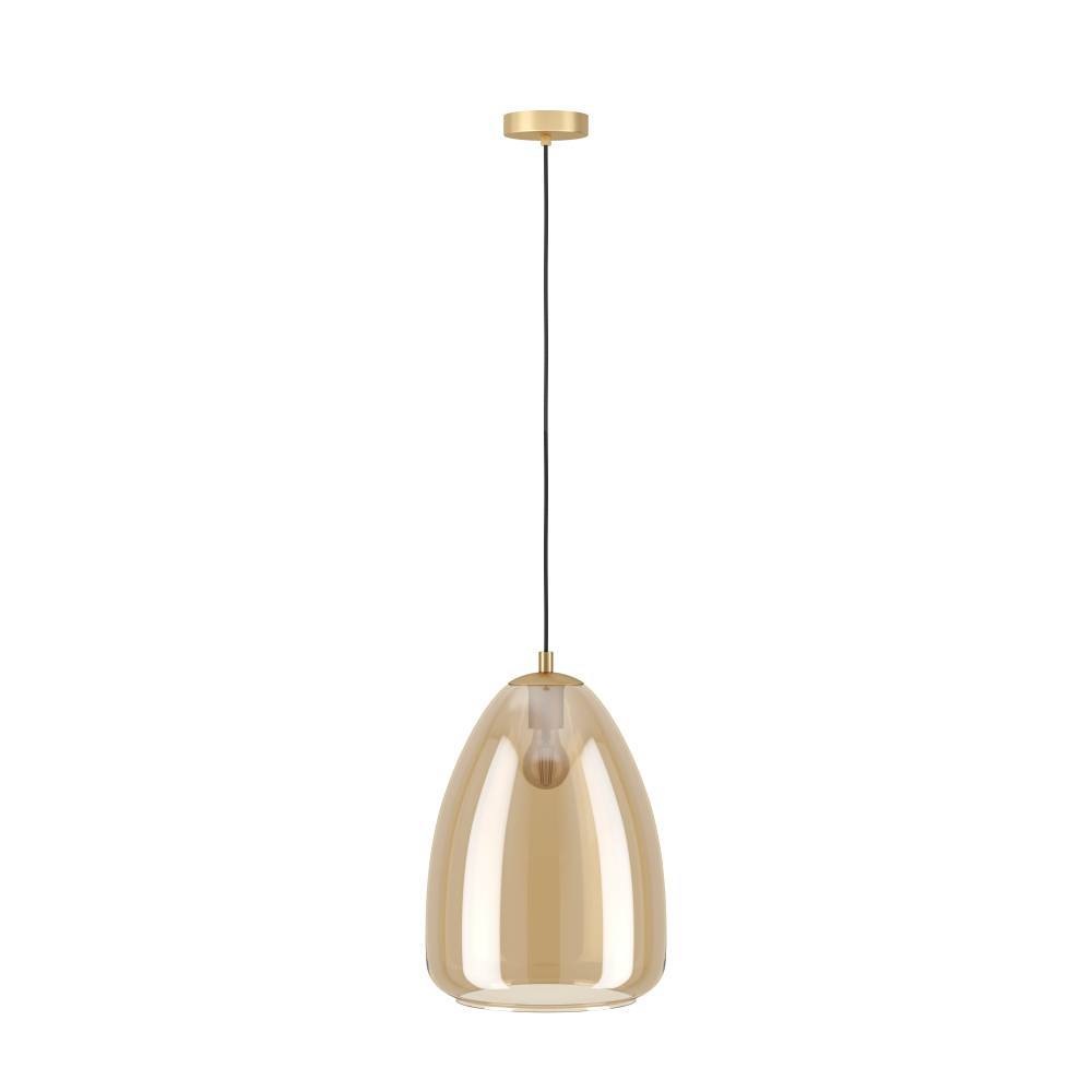 EGLO Hängeleuchte »ALOBRASE Pendellampe, Stahl und Glas, Esstischlampe, E27, IP20, Lampe«, 1 flammig, Leuchtmittel E27 | ohne Leuchtmittel, Elegante Hängelampe für Esszimmer, Küche oder Wohnzimmer