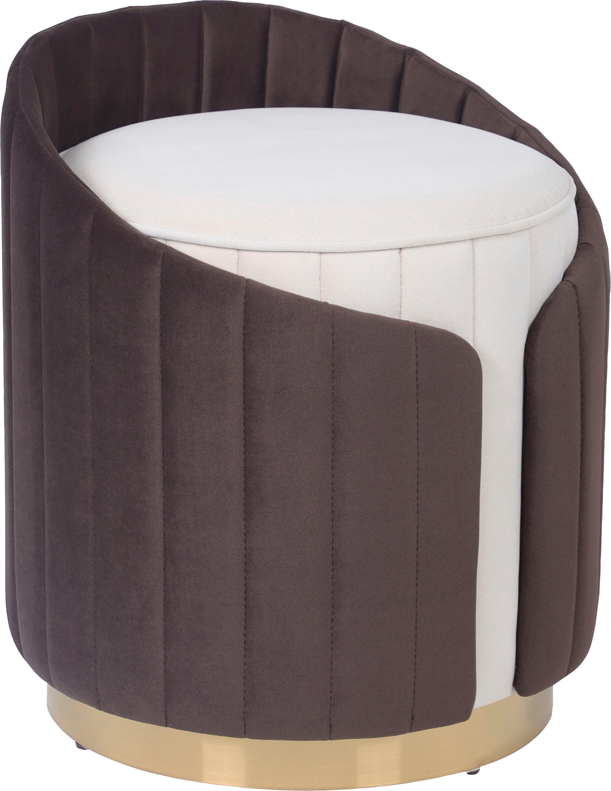 Kayoom Sitzhocker »Hocker Corin 145, Modernes Design, Komfortabel mit Rückenstütze«, (1 St.), zweifarbig, modern, komfortable Rückenstütze