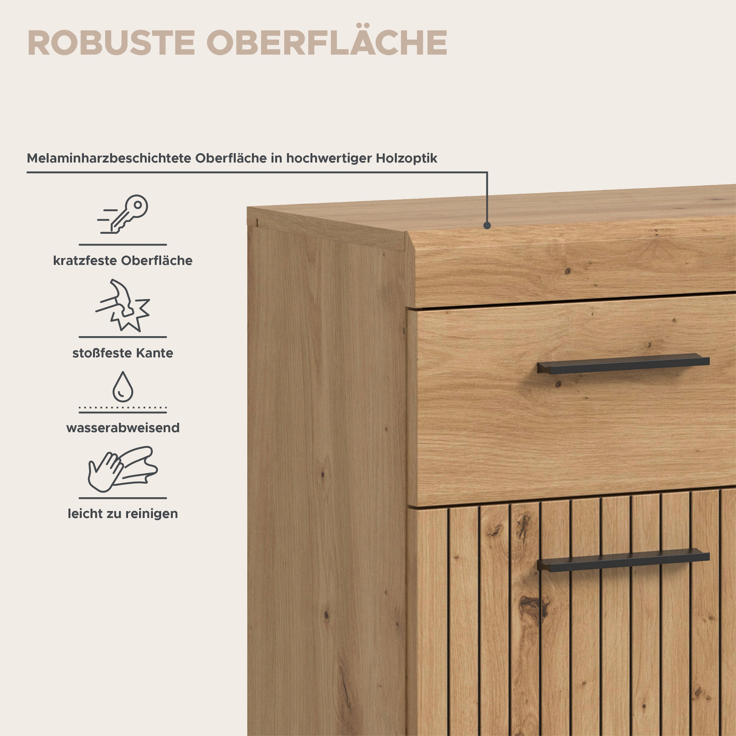 welltime Unterschrank »SIENA, Breite 74cm, 2 Tür, 1 Schubkasten, 2 Fächer, MDF-Front« TOPSELLER!,  in verschiedenen Farben erhältlich, Badmöbel, Badschrank, Kommode, Bad