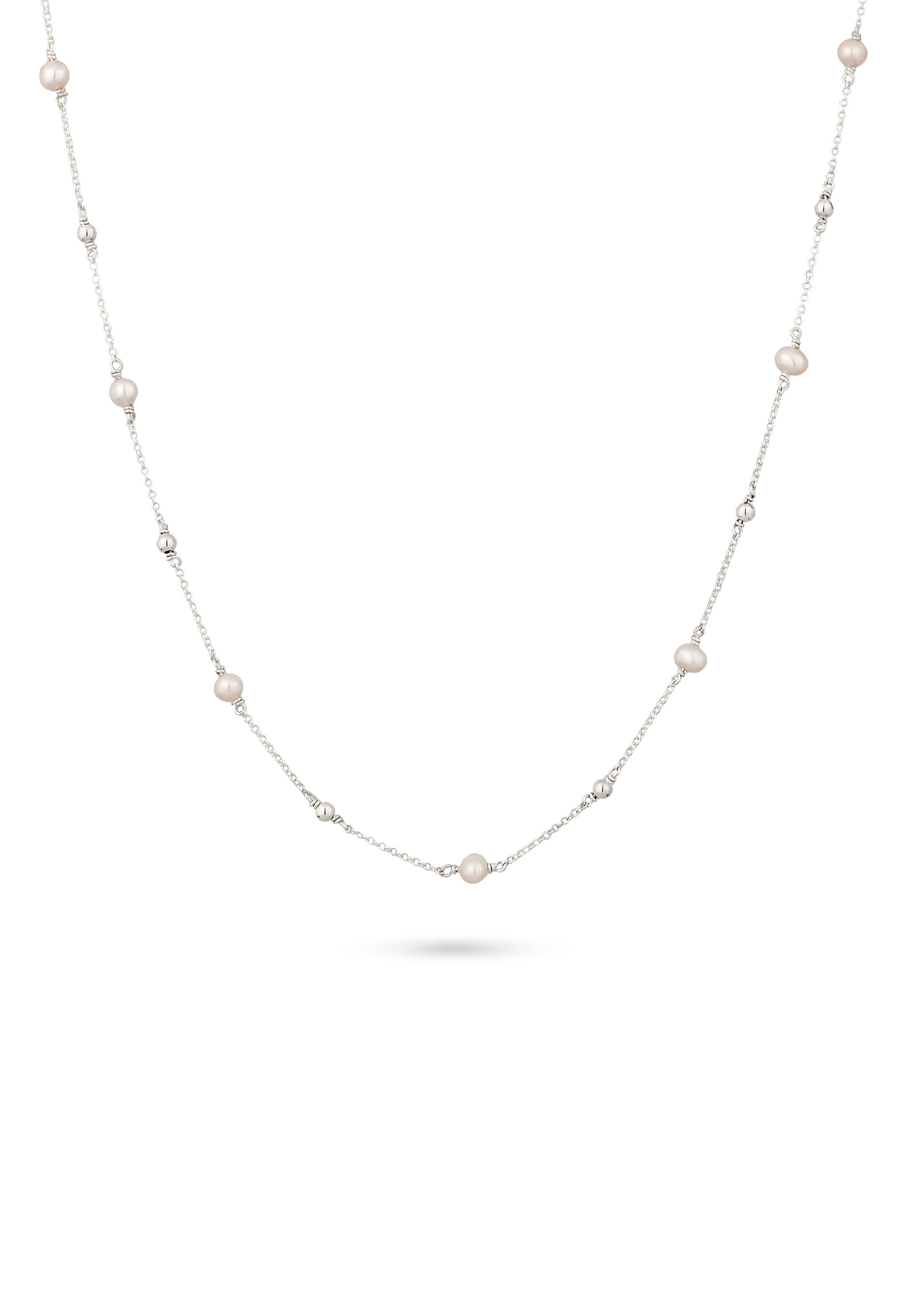 Elli Silberkette »Halskette Süßwasserzuchtperlen 925 Sterling Silber«