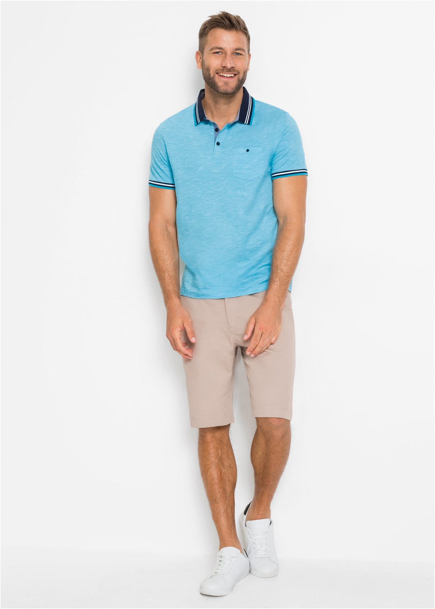 bonprix Poloshirt Regular fit, Kurzarm-Design, aus Baumwolle, mit Polokragen