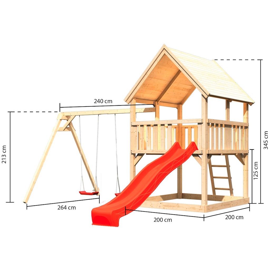 KONIFERA Spielturm »Lenie«, BxTxH: 440x264x345 cm