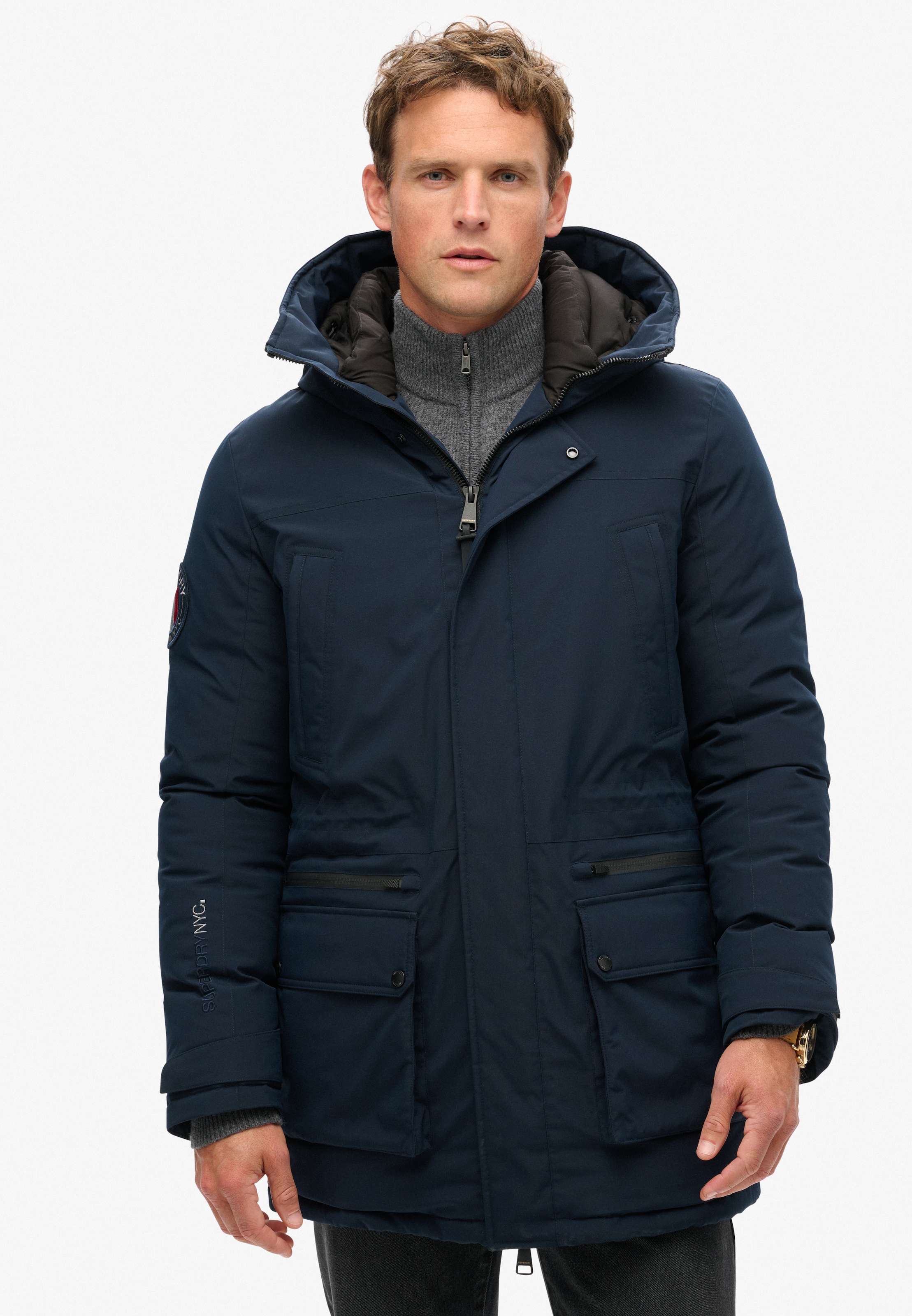 Superdry Steppjacke »City Padded Parka Jacket« mit Kapuze