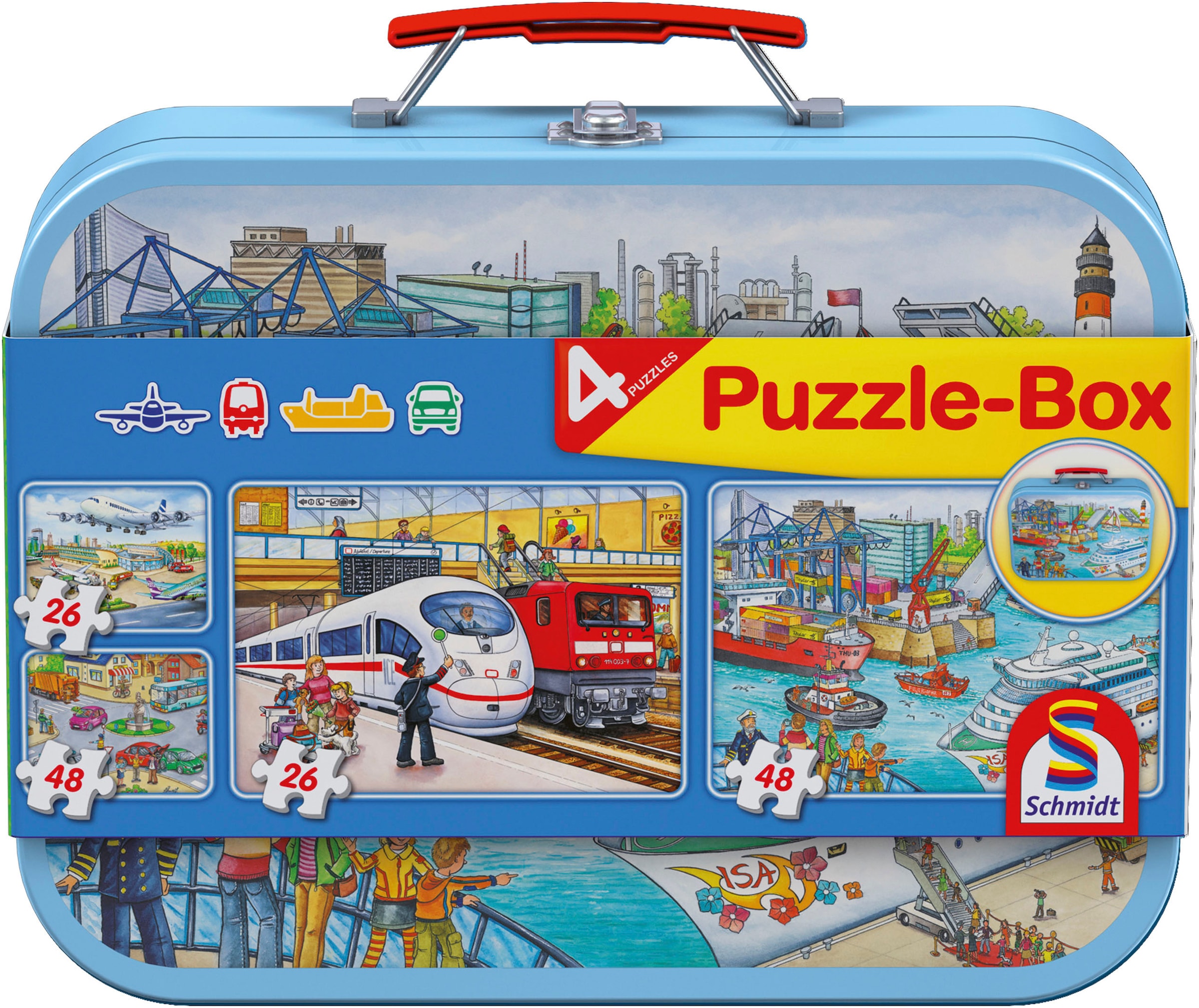 Puzzle »Verkehrsmittel Puzzle-Box«, (148 tlg.)