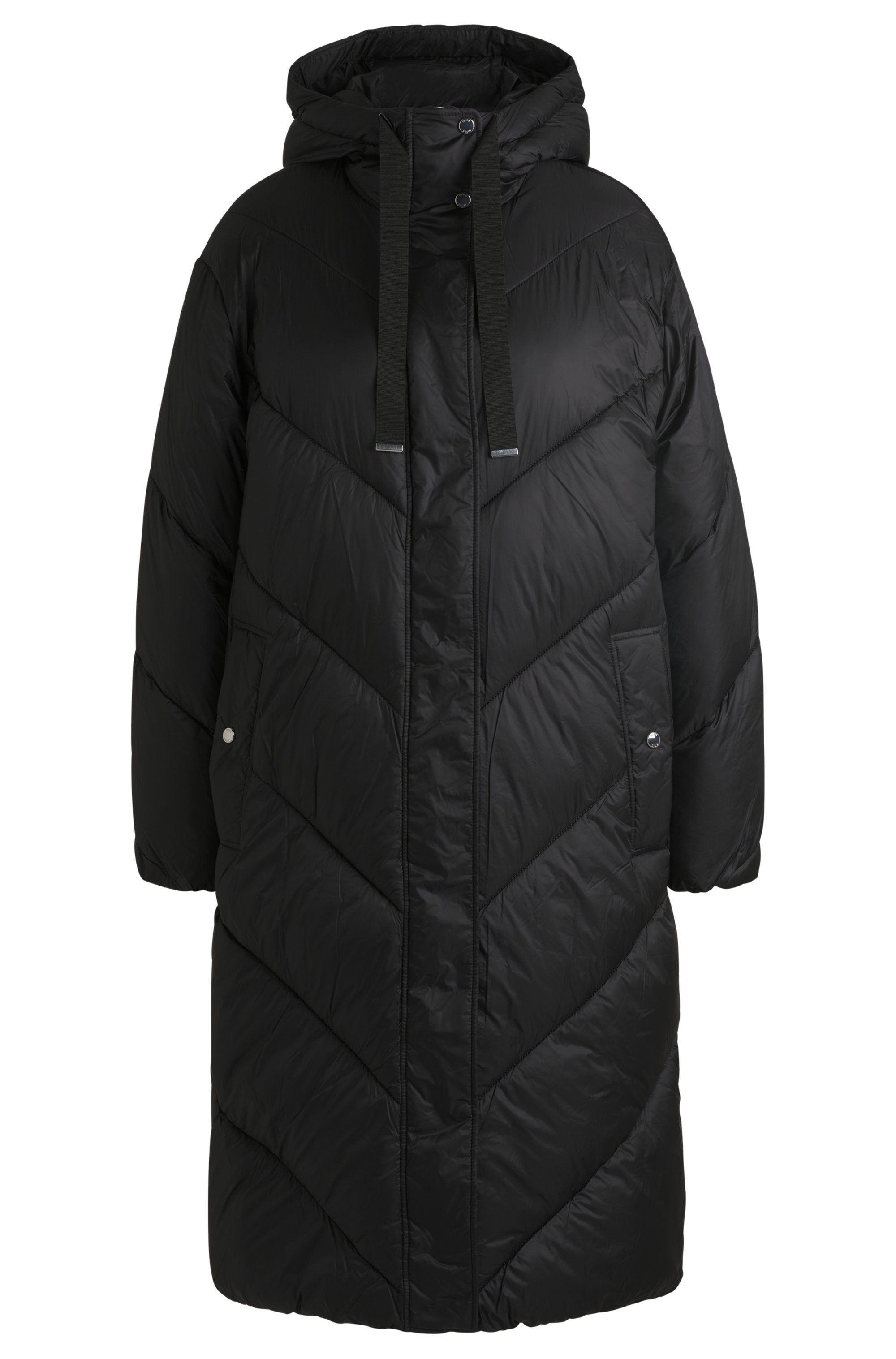 BOSS ORANGE Outdoorjacke »Pollylong Premium Damenmode«, mit Kapuze