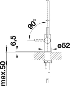 Blanco Küchenarmatur »CANDOR-S« Hochdruck, aus Edelstahl mit ausziehbarem Auslauf