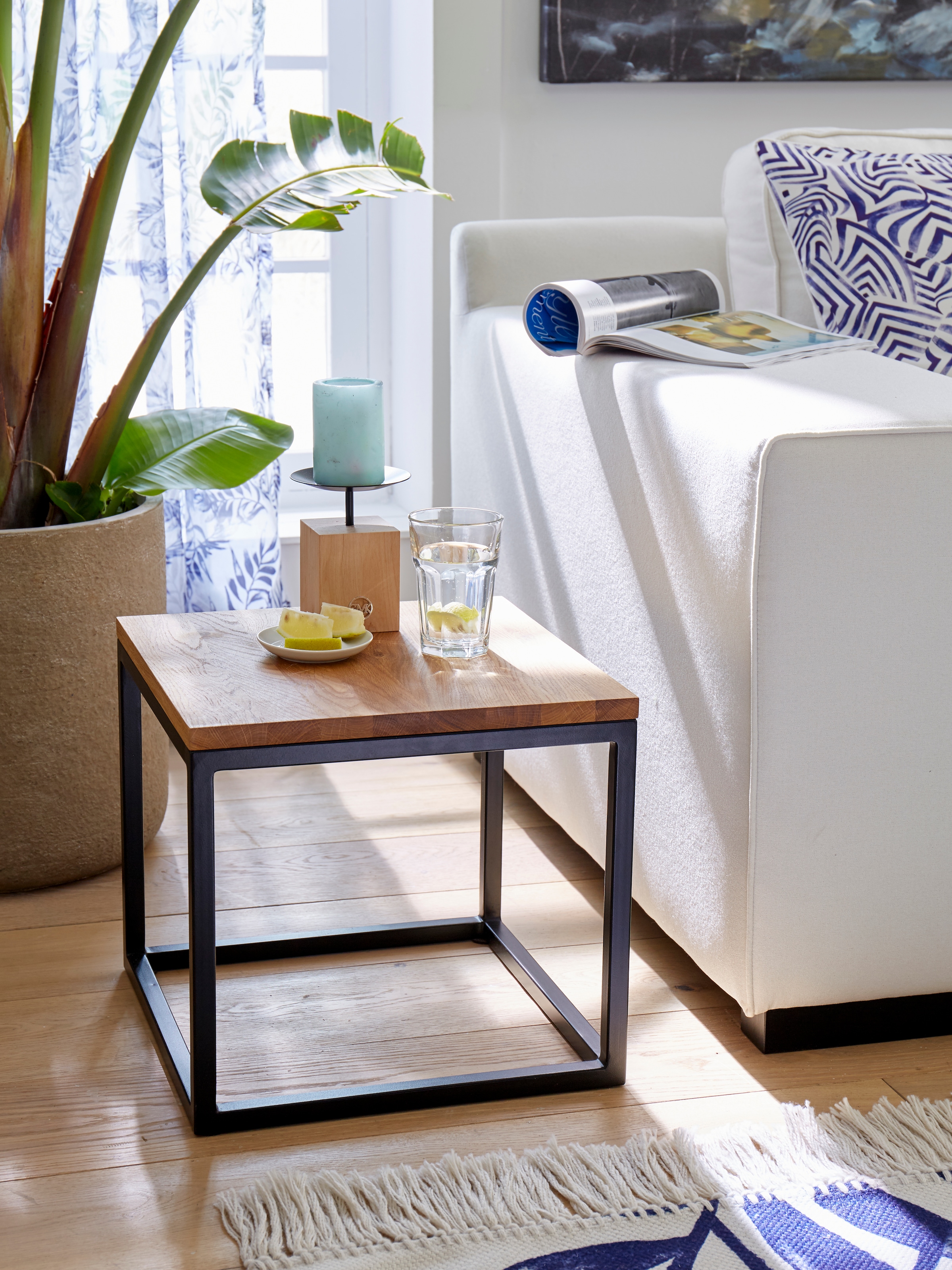 Guido Maria Kretschmer Home&Living Couchtisch »Voorst«, aus massiver Eiche und Metallgestell