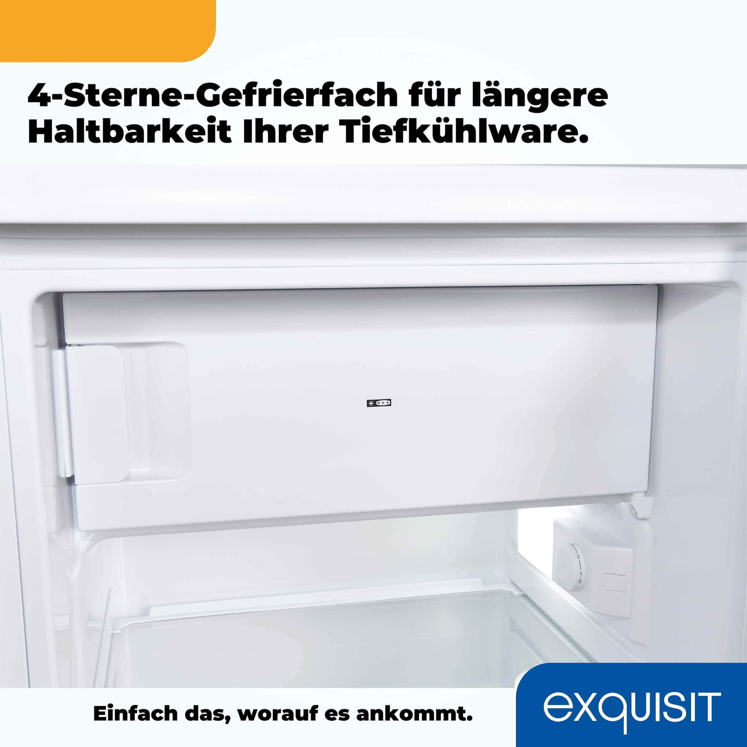 exquisit Kühlschrank »KS16-4-E-040E weiss«, 109 L Volumen, 4 Sterne Gefrieren