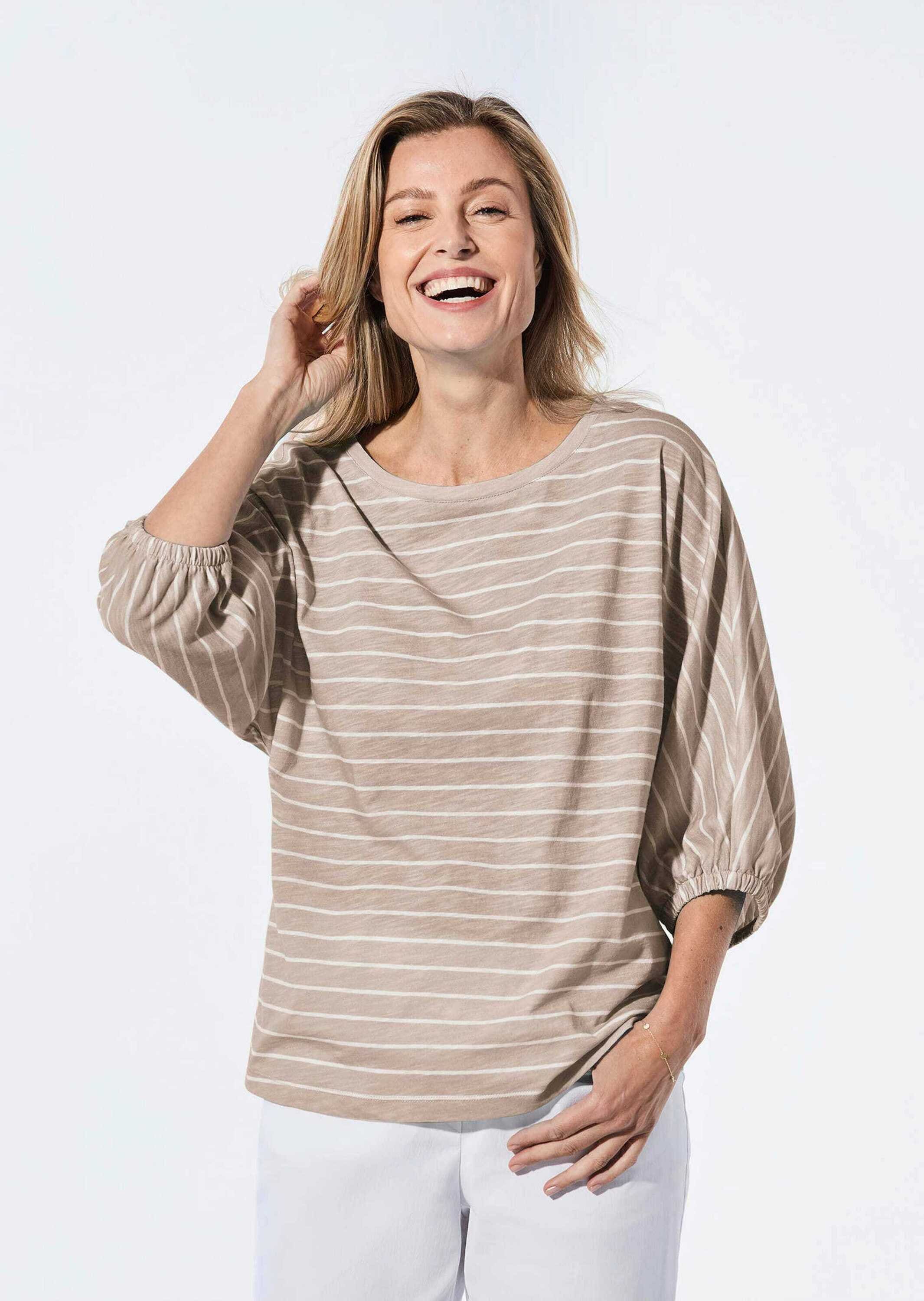 GOLDNER Kurzarmshirt »Shirt Shirt aus Effektgarn«