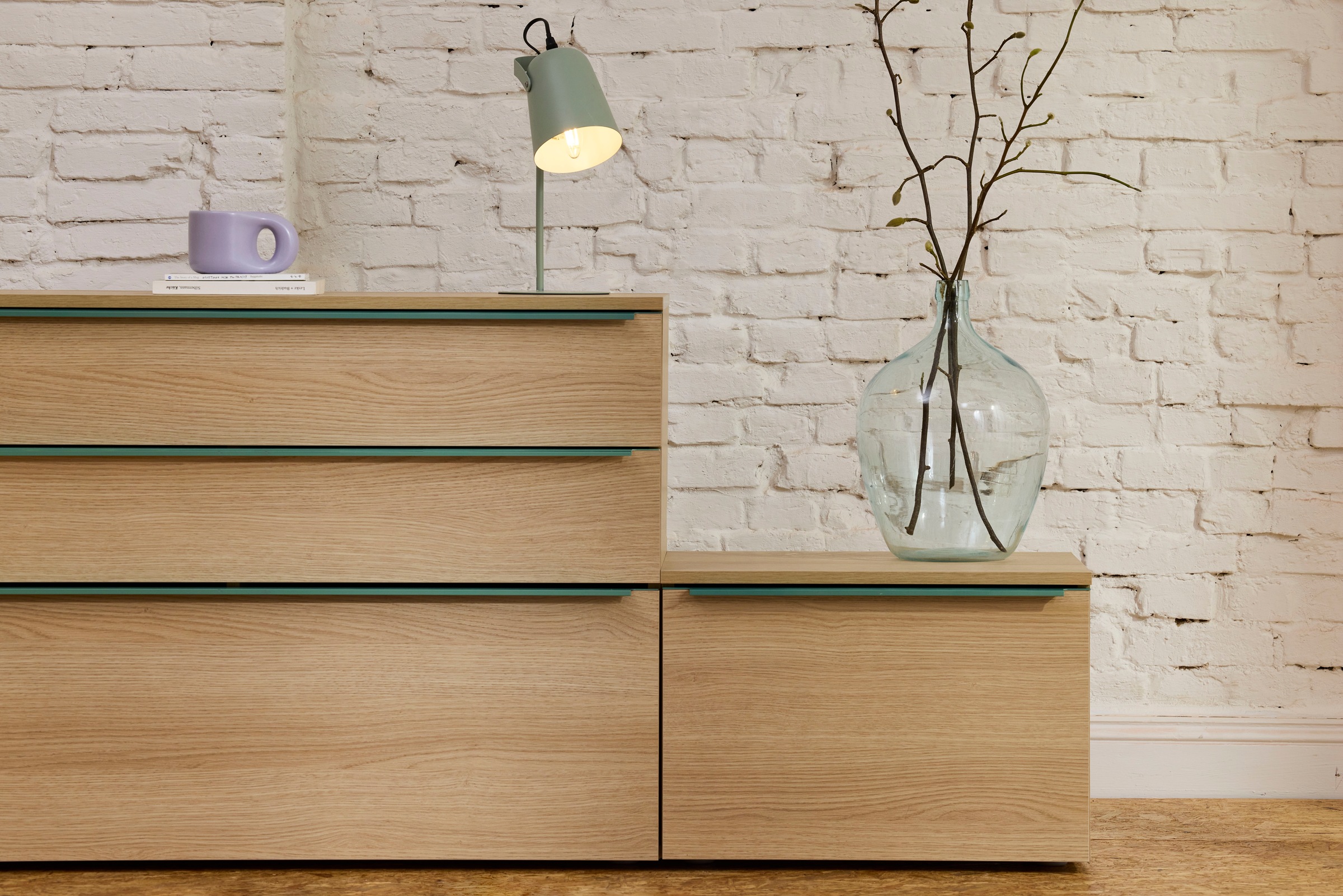 TOM TAILOR HOME Nachtkommode »COLOR PUZZLE 1 Schublade mit farbigem Griff« Nachtkommode mit einer großen Schublade