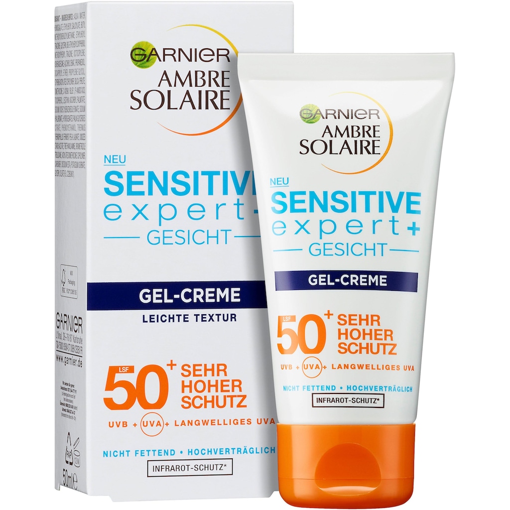 GARNIER Sonnenschutzcreme »Ambre Solaire Sensitive expert+ LSF 50+«