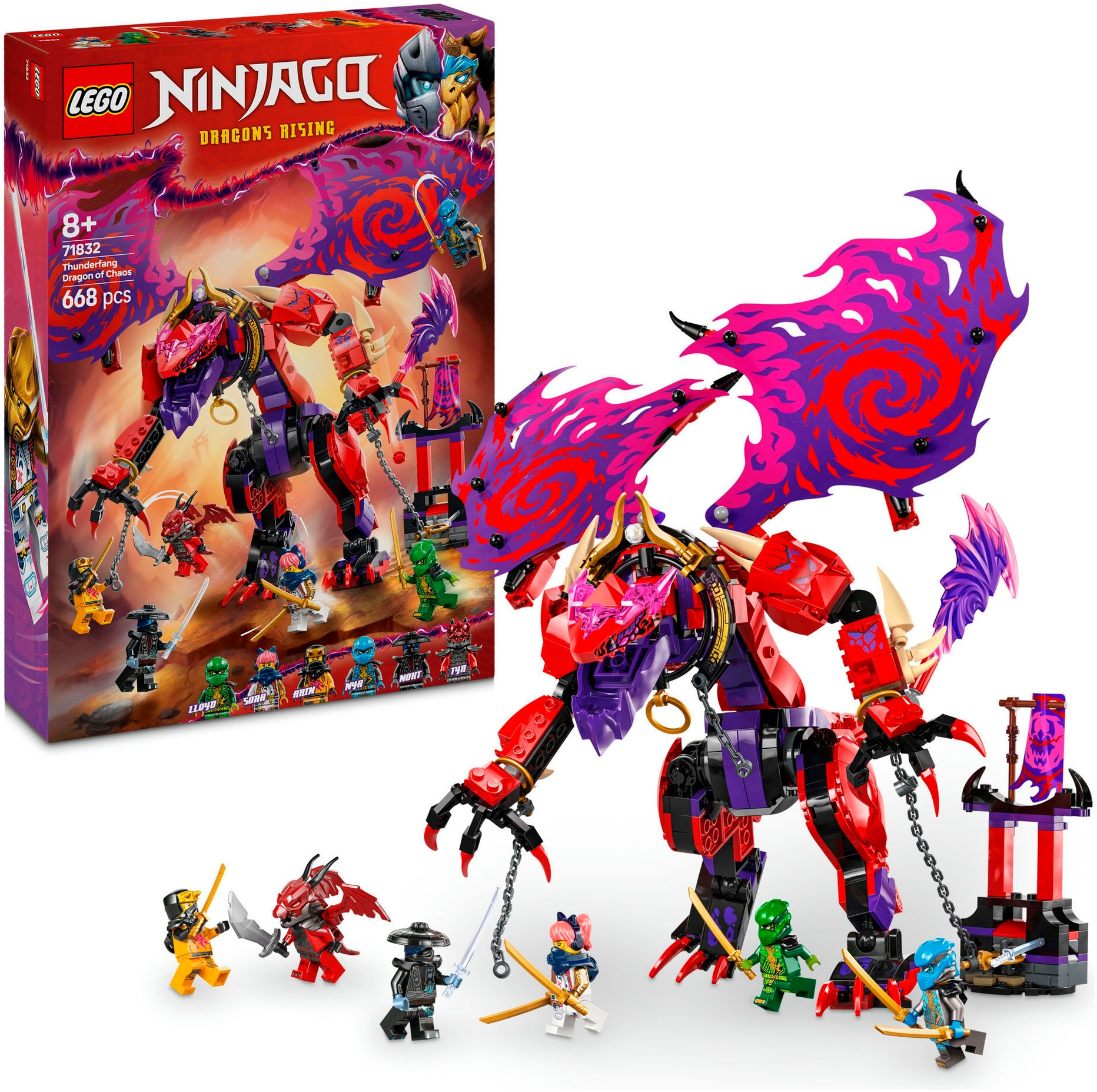Lego Konstruktionsspielsteine »Chaosdrache Donnerzahn (71832), Ninjago« Made in Europe in bunt